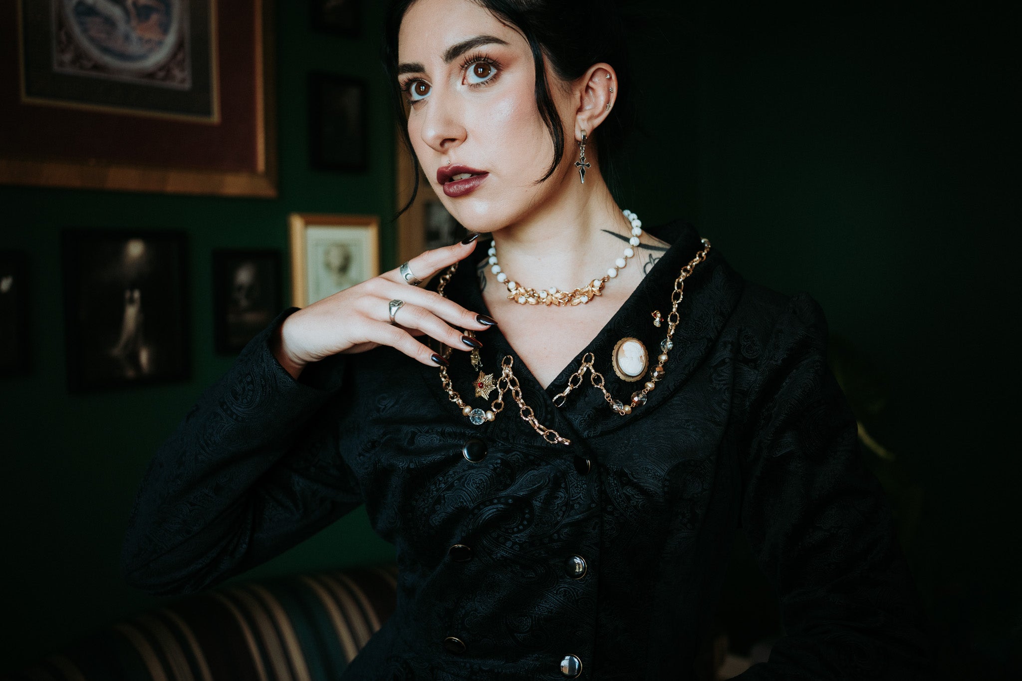 Queen B's Witchy Brooched Out Overcoat