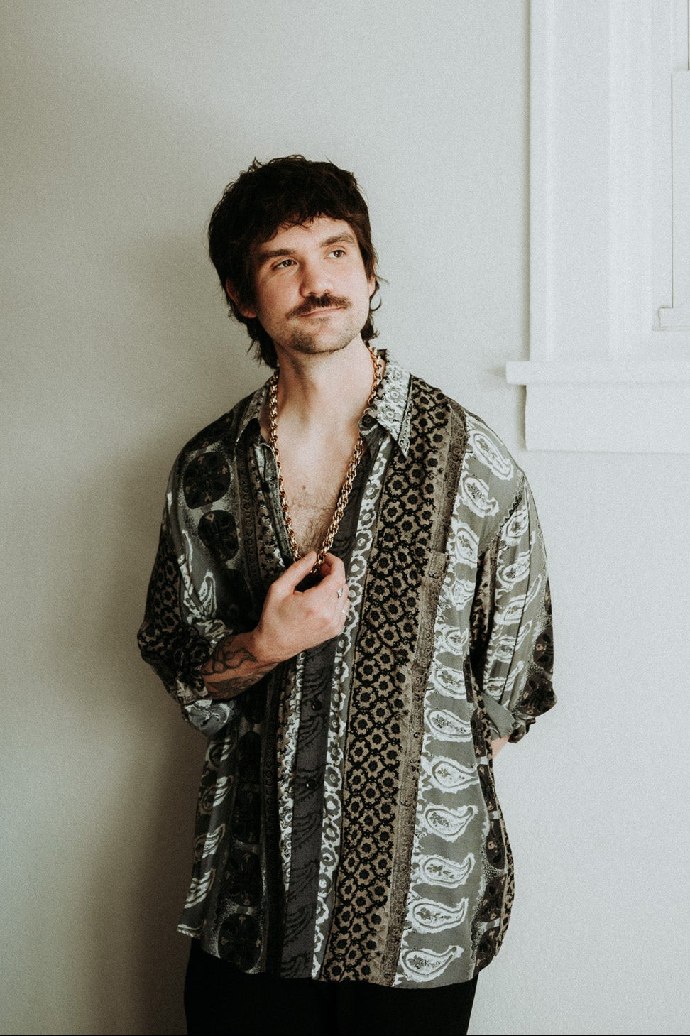 French Chic Patterned Button Down