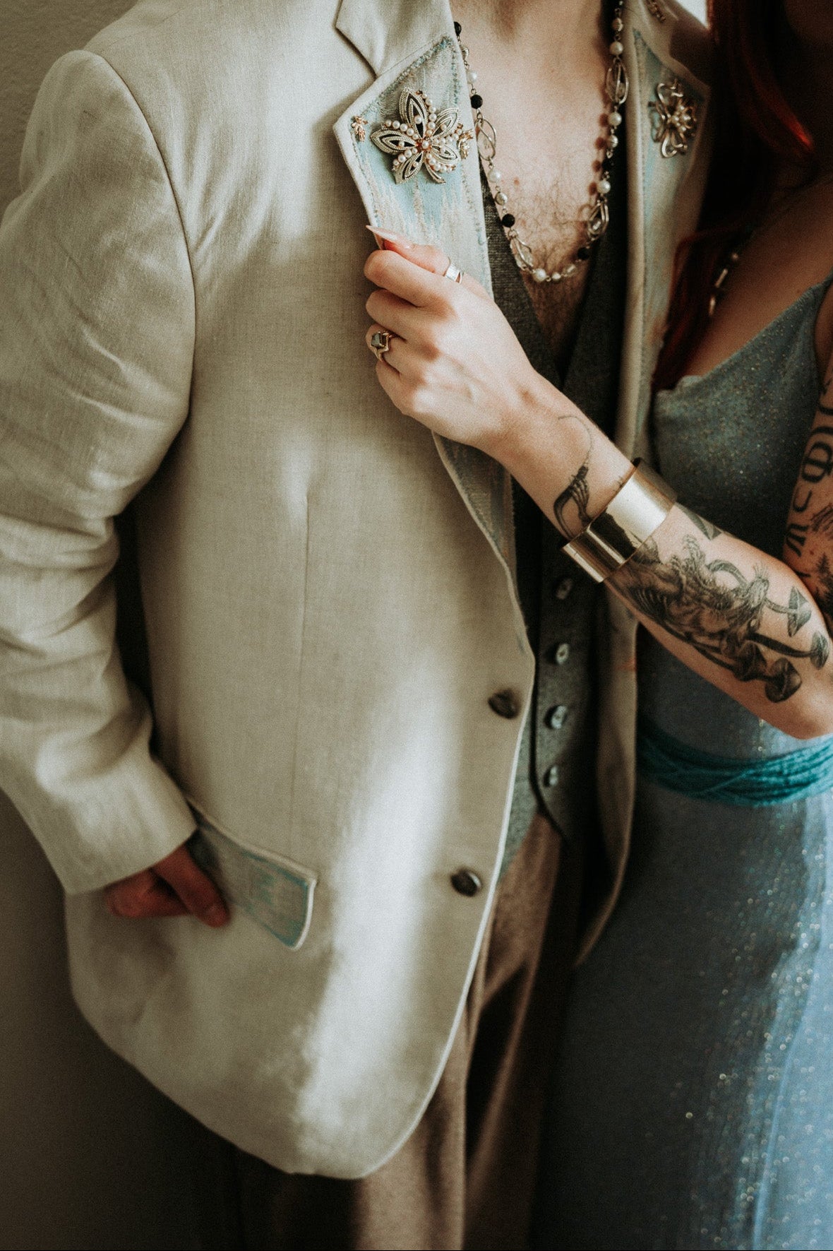 Ty's Rough Around the Edges Brooched Out Blazer