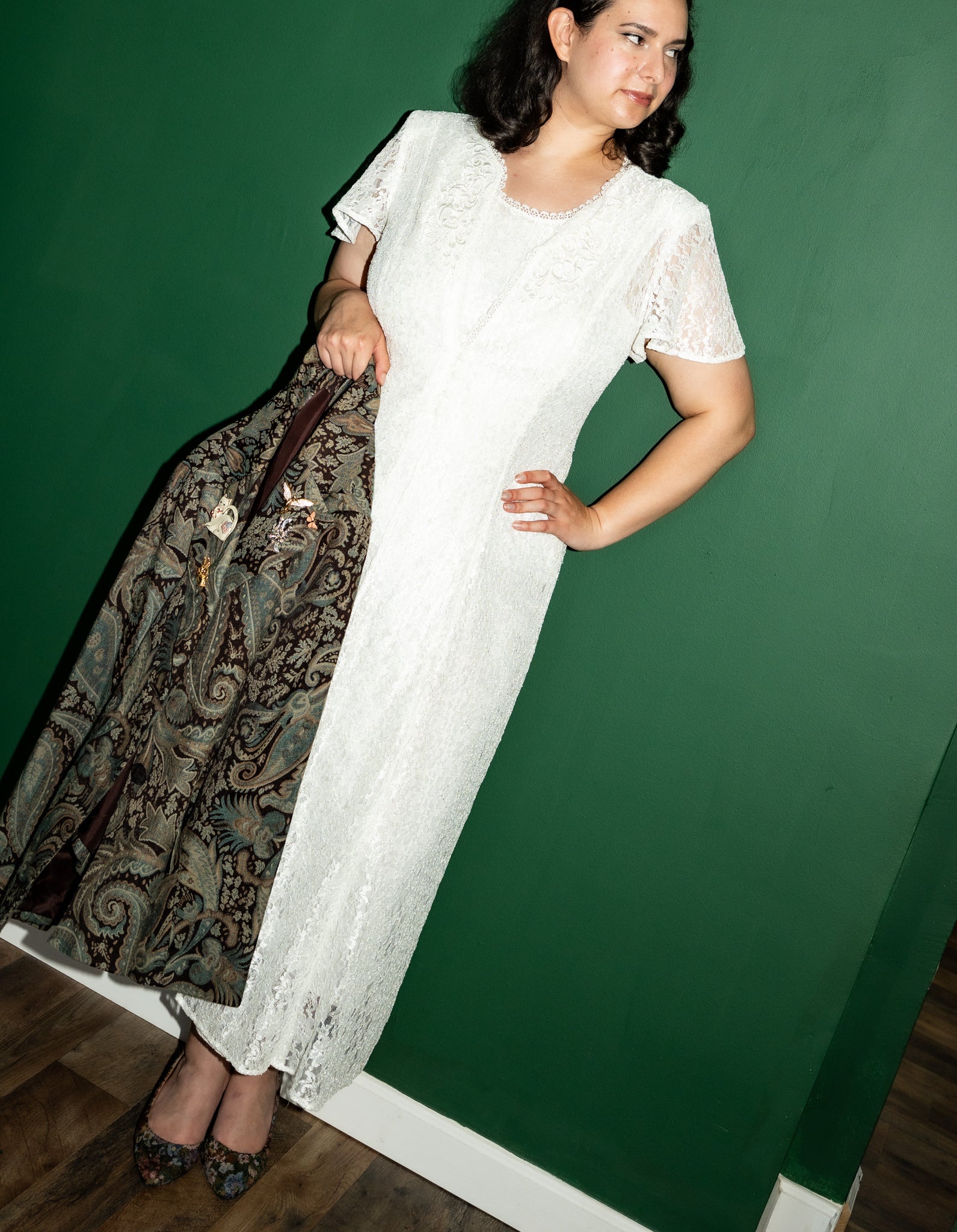 Mckinnlee's Vintage White Lace Dress