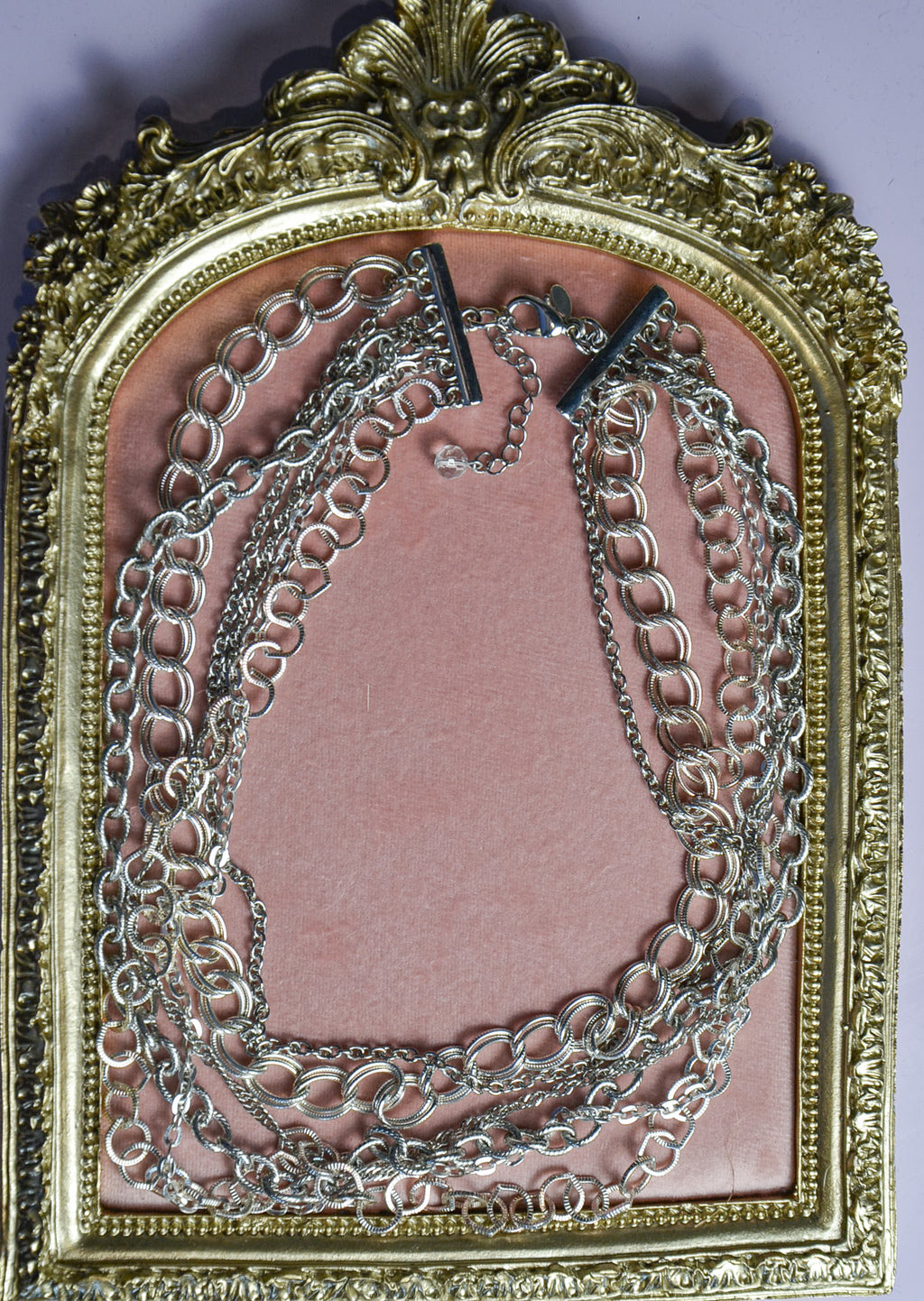 Silver Multichain Collar Necklace