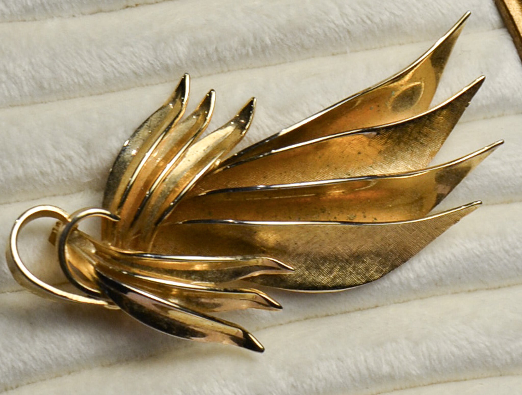 Gold Layered Wing Brooch