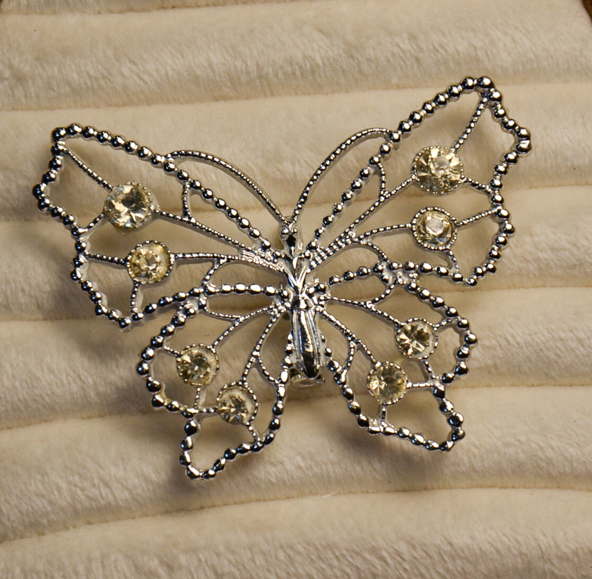 Silver Butterfly Brooch