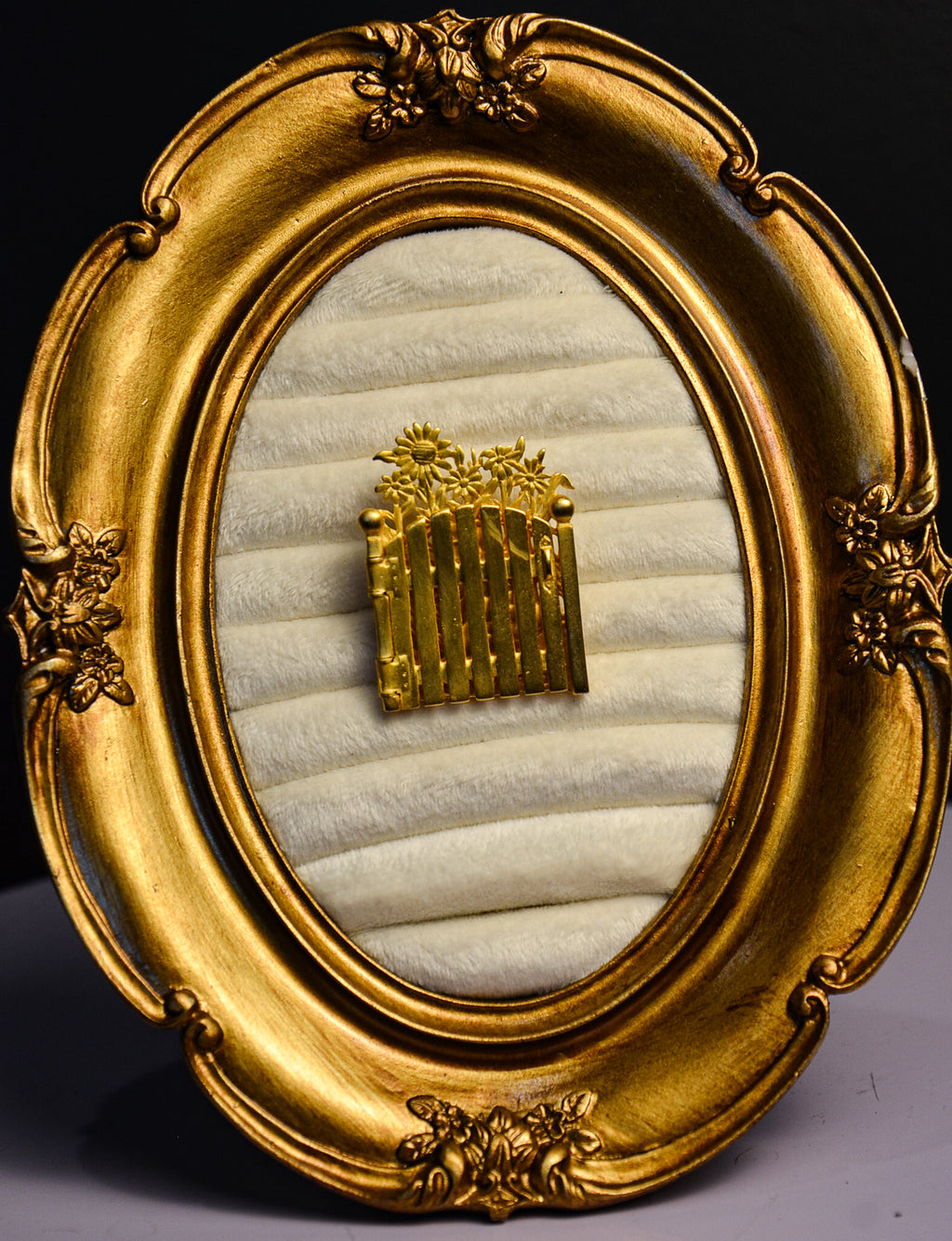 Gold Garden Gate Brooch