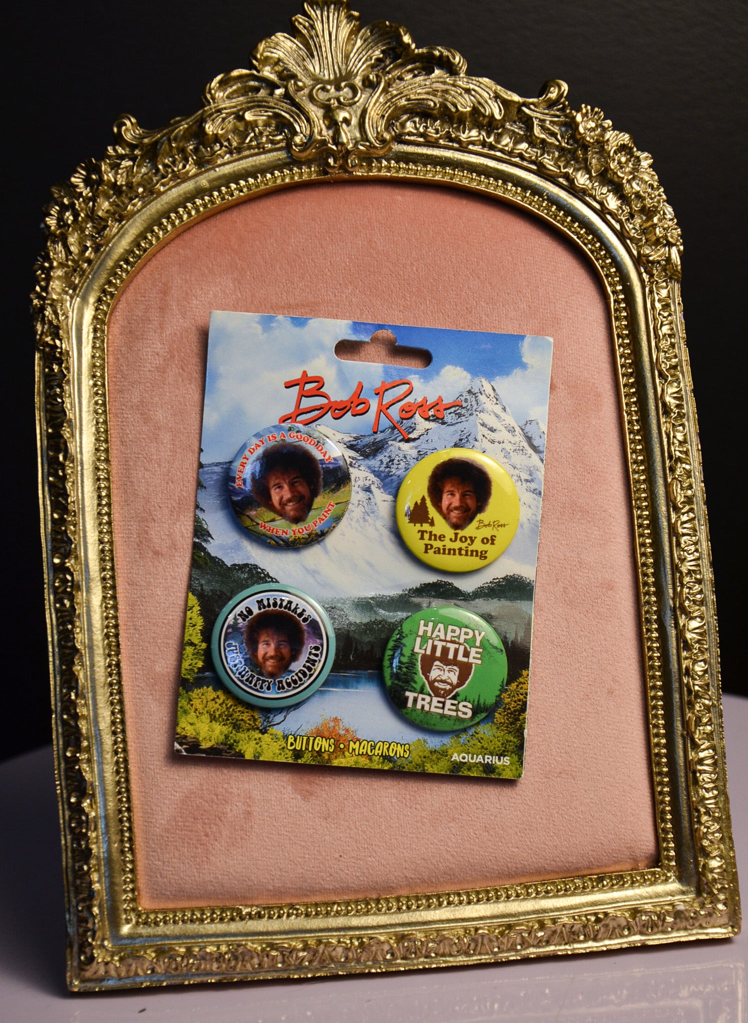 Bob Ross Kitschy Pin Set