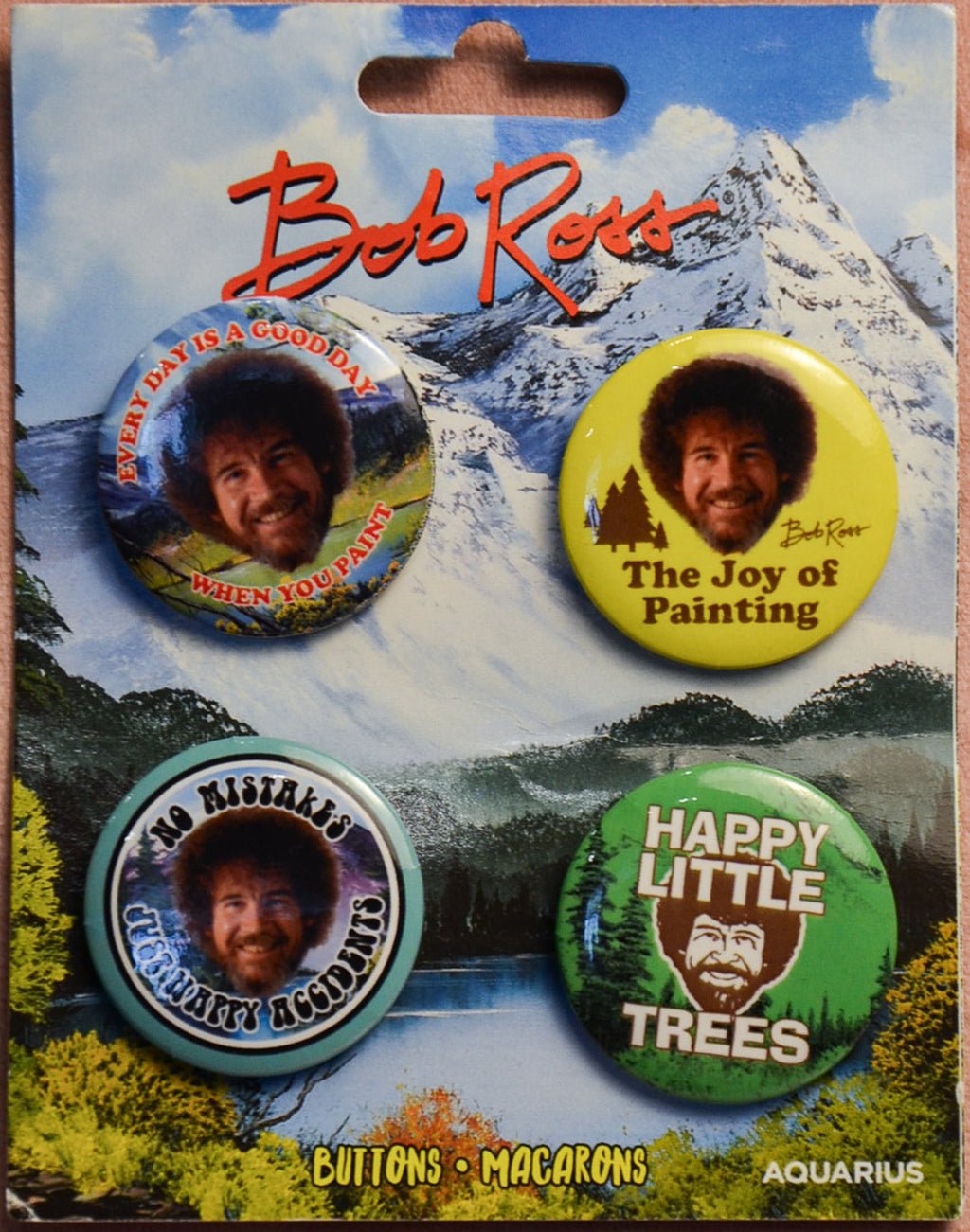 Bob Ross Kitschy Pin Set