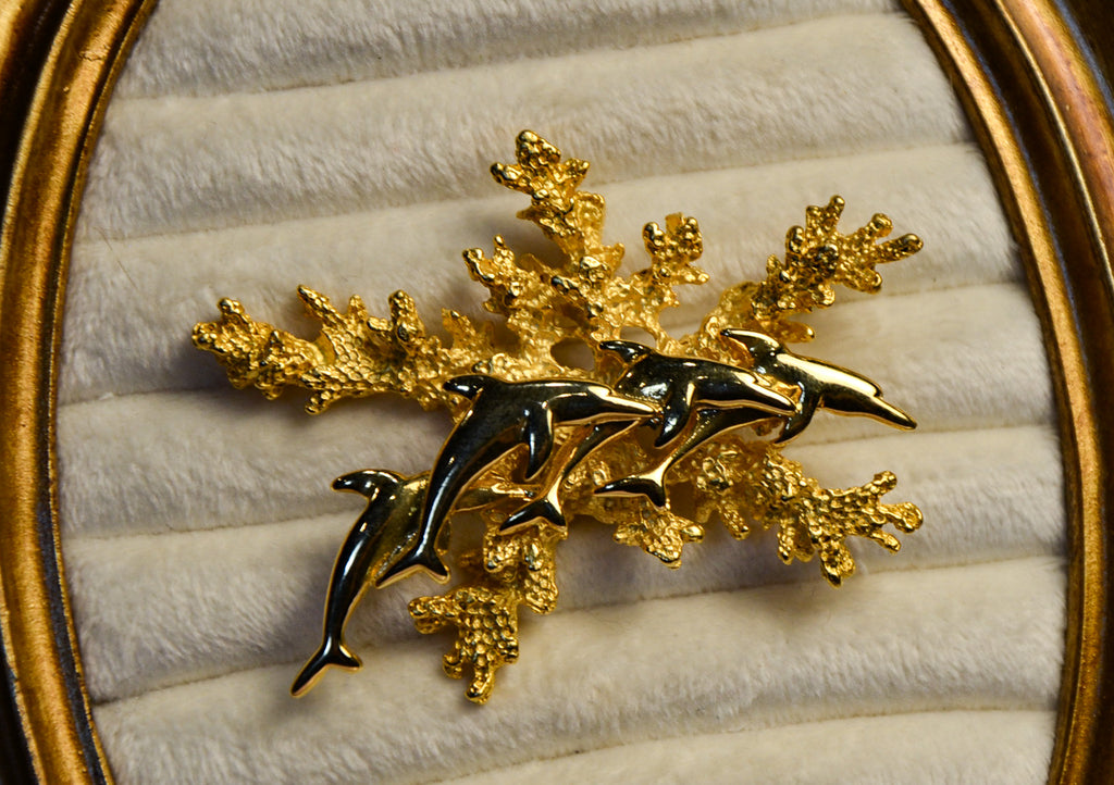 Leaping Dolphin Brooch