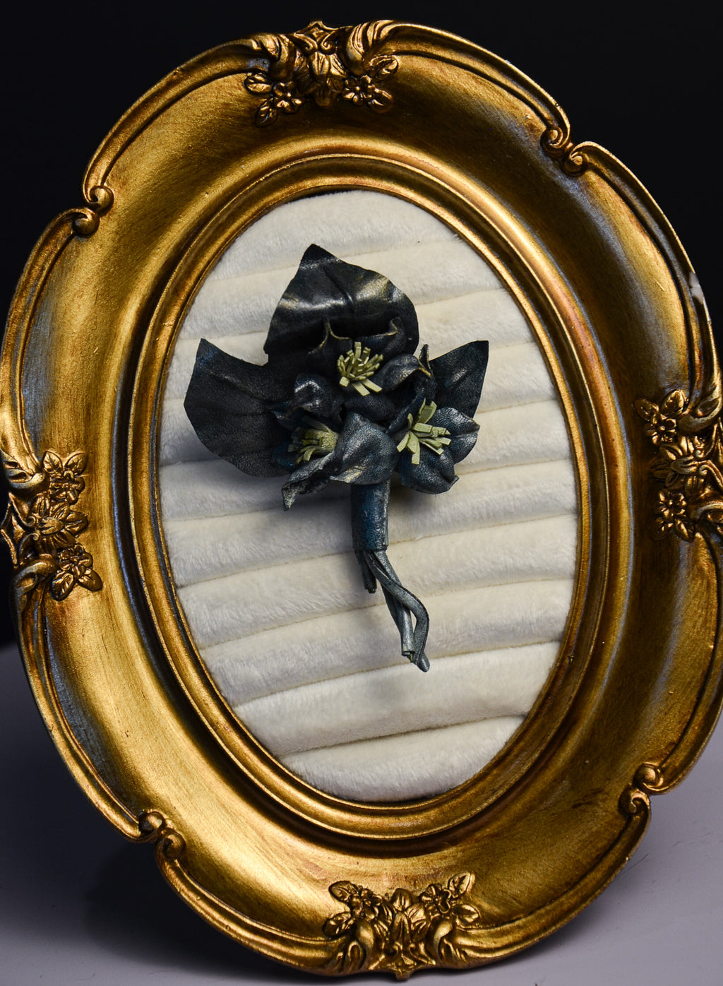 Blue Flower Corsage Pin