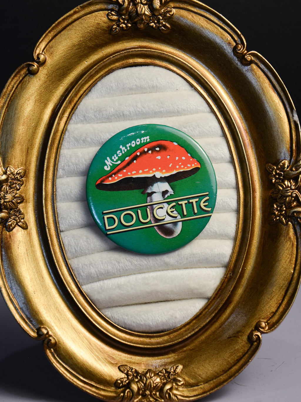 1977 Mushroom Doucette Pin