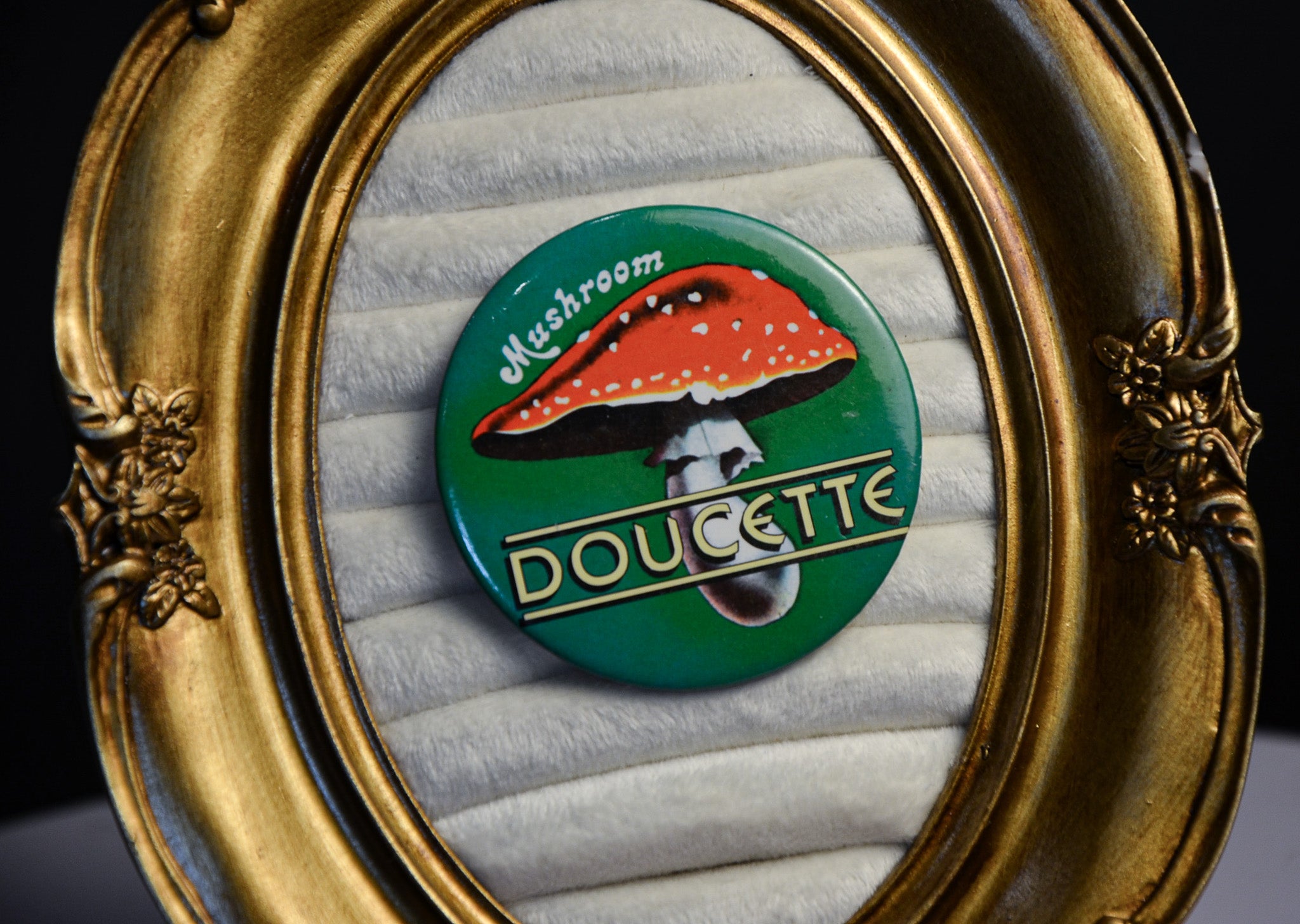 1977 Mushroom Doucette Pin