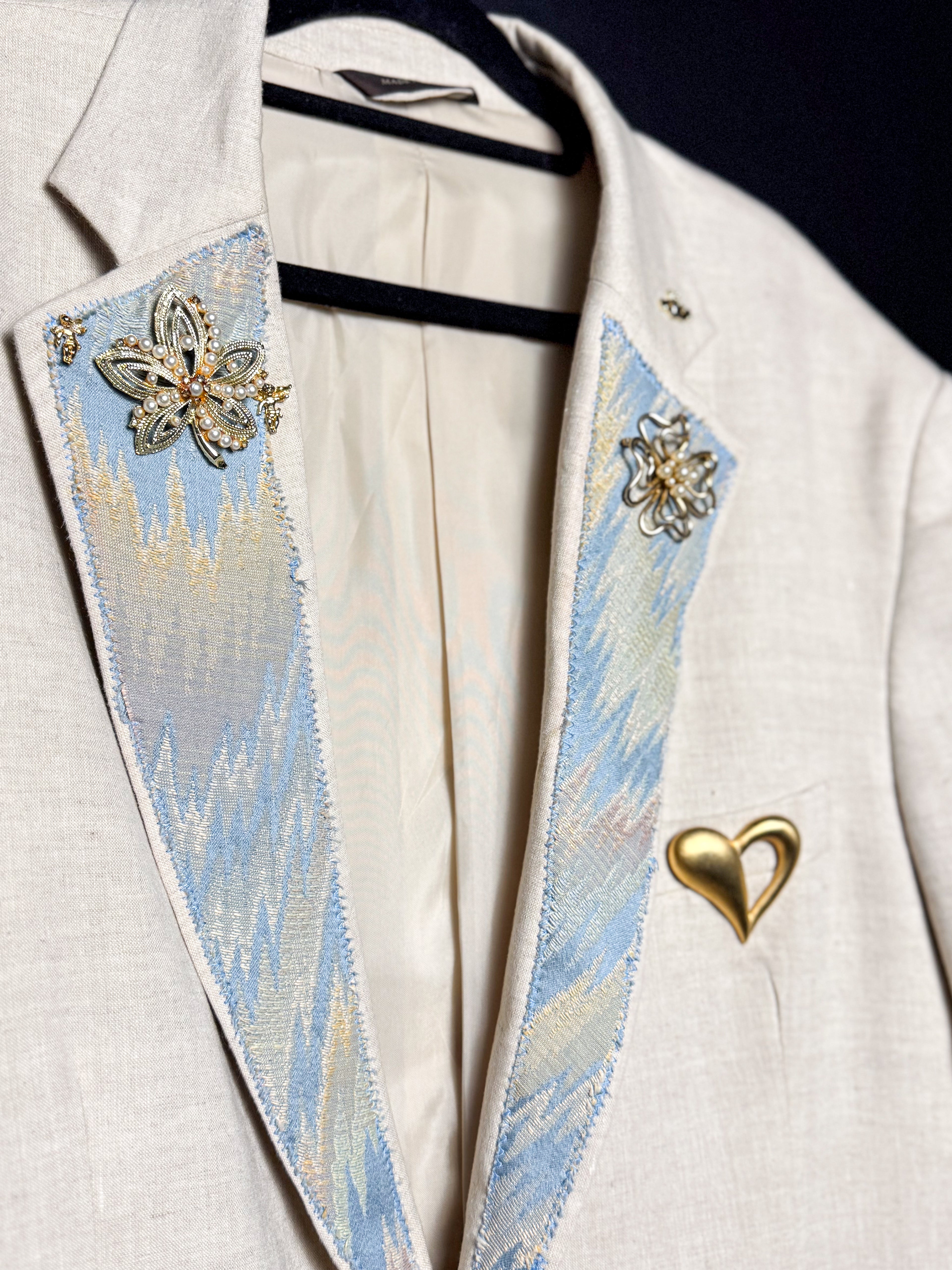 Ty's Rough Around the Edges Brooched Out Blazer