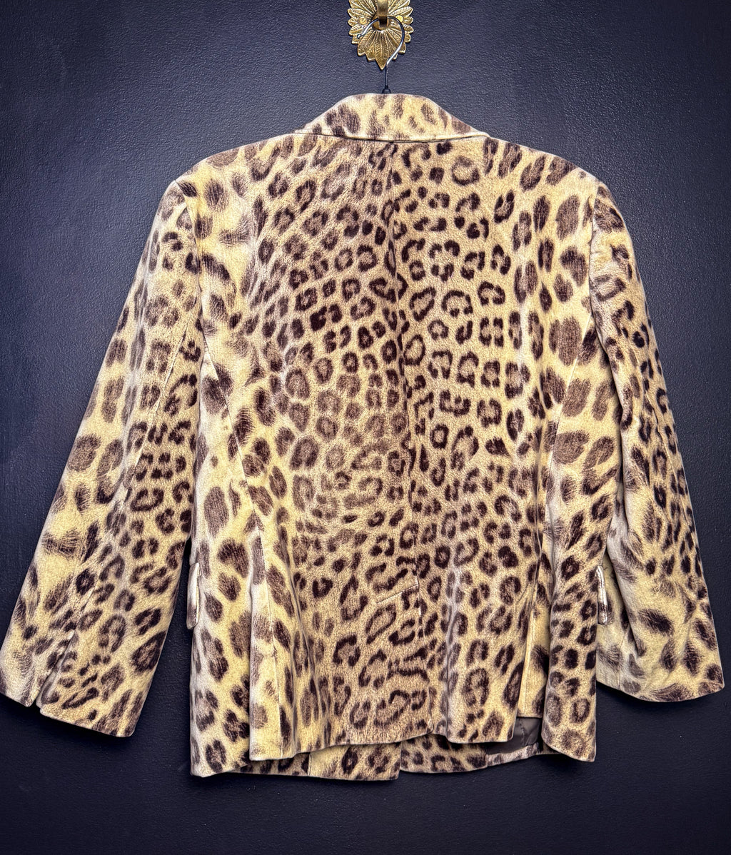 Leopard Broached Out Blazer