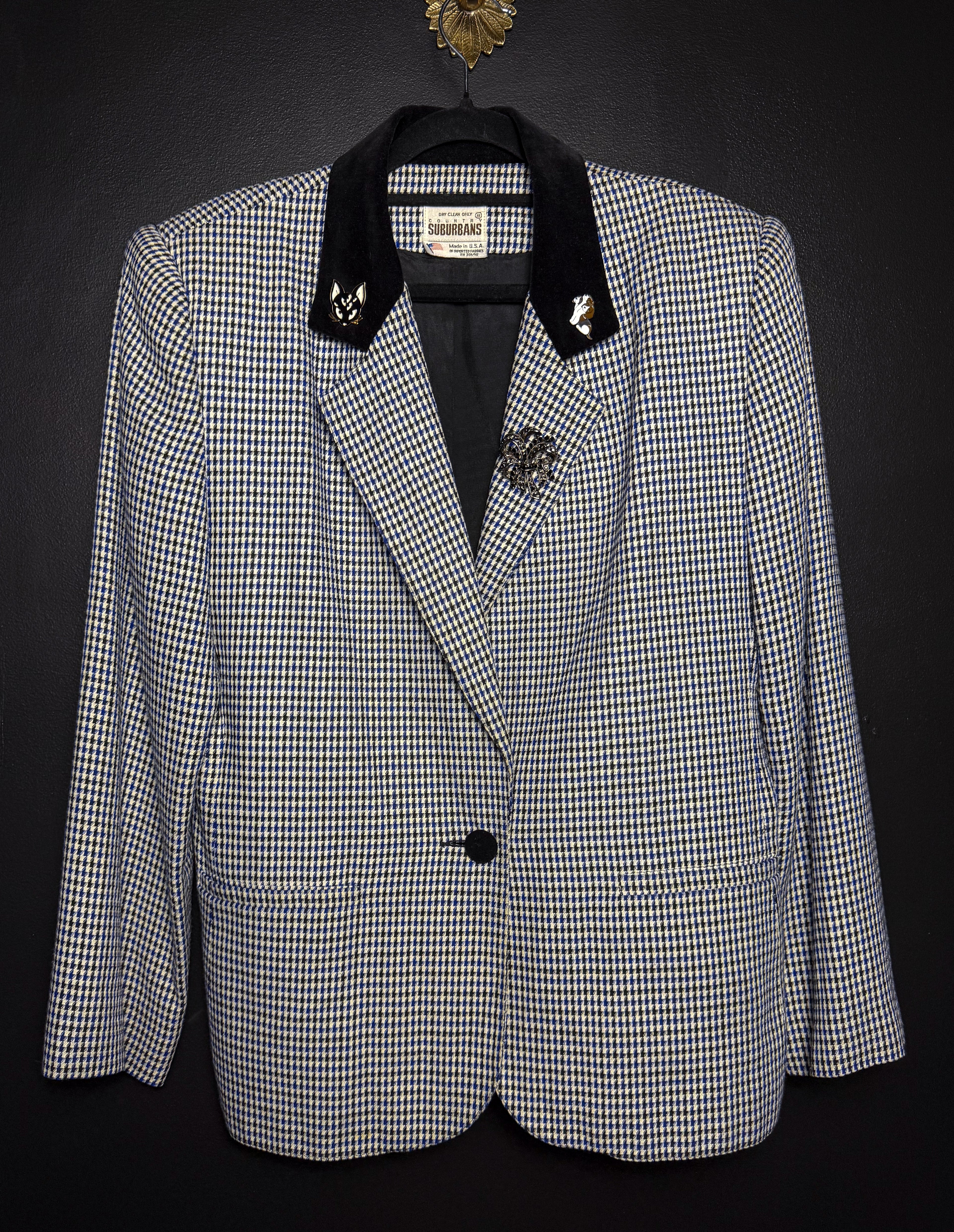 Bex's 80's Houndstooth Brooched Out Blazer