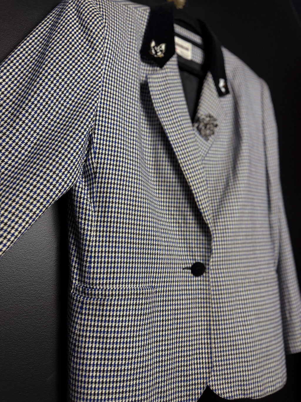 Bex's 80's Houndstooth Brooched Out Blazer
