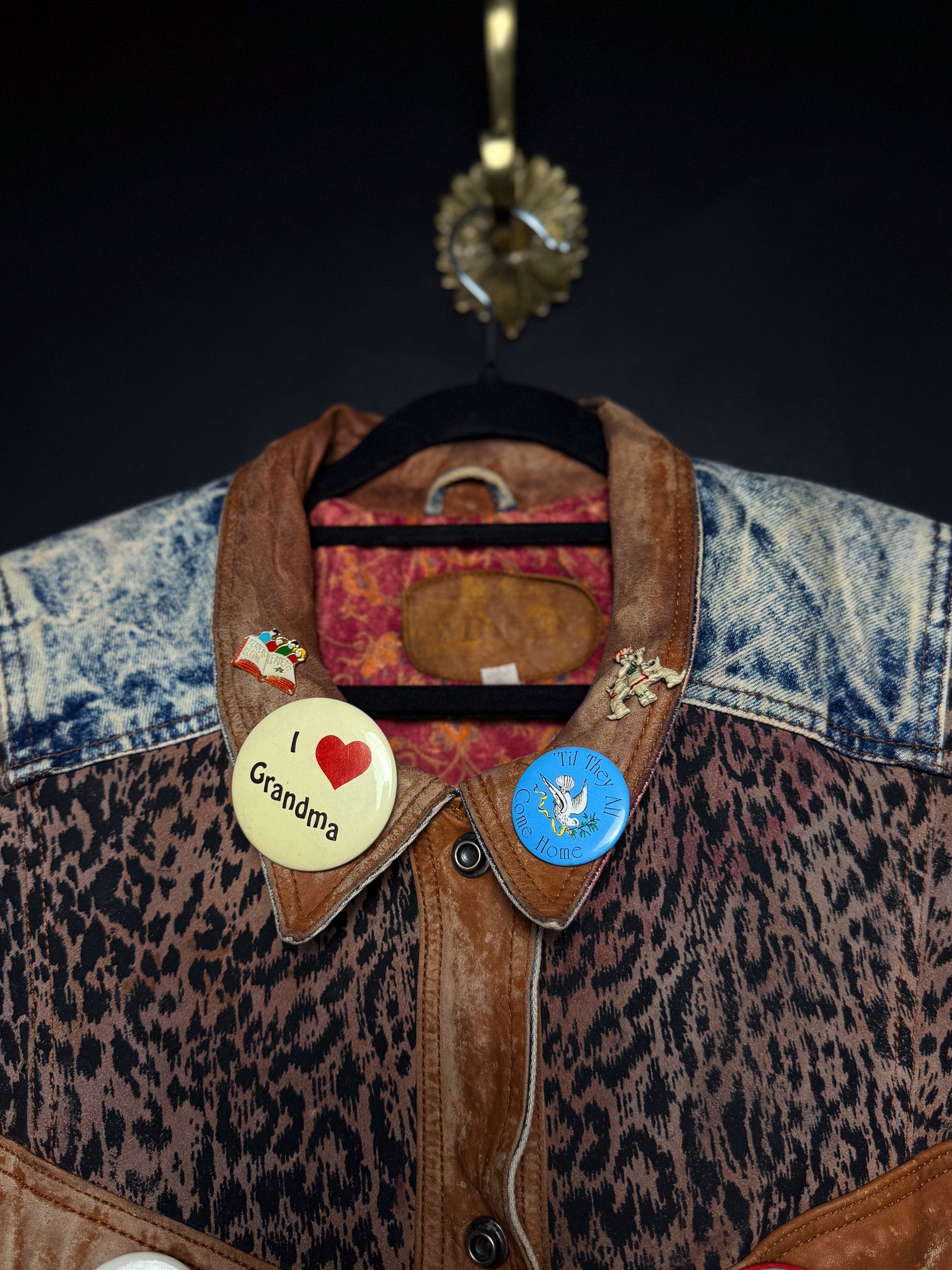 Jam's Groovy Brooched Out Denim Bomber