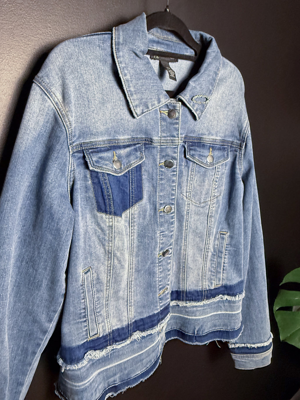 Brooched Denim Jacket