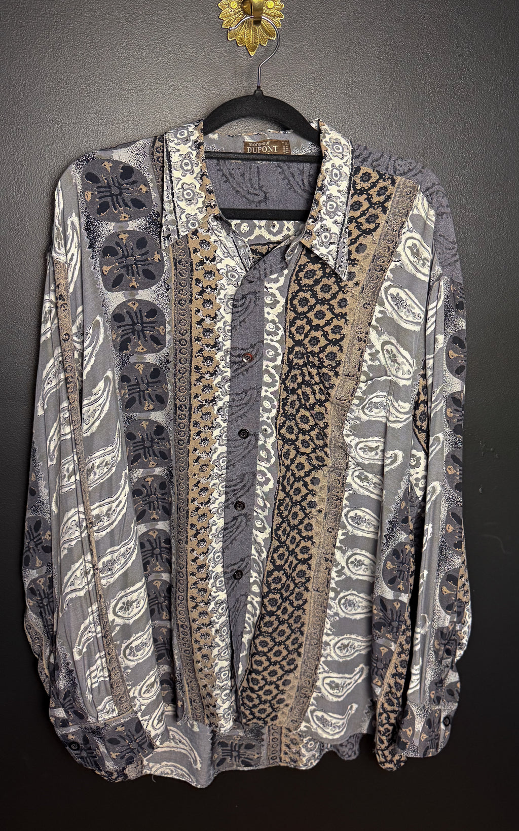 Camisa abotonada estampada estilo chic francés