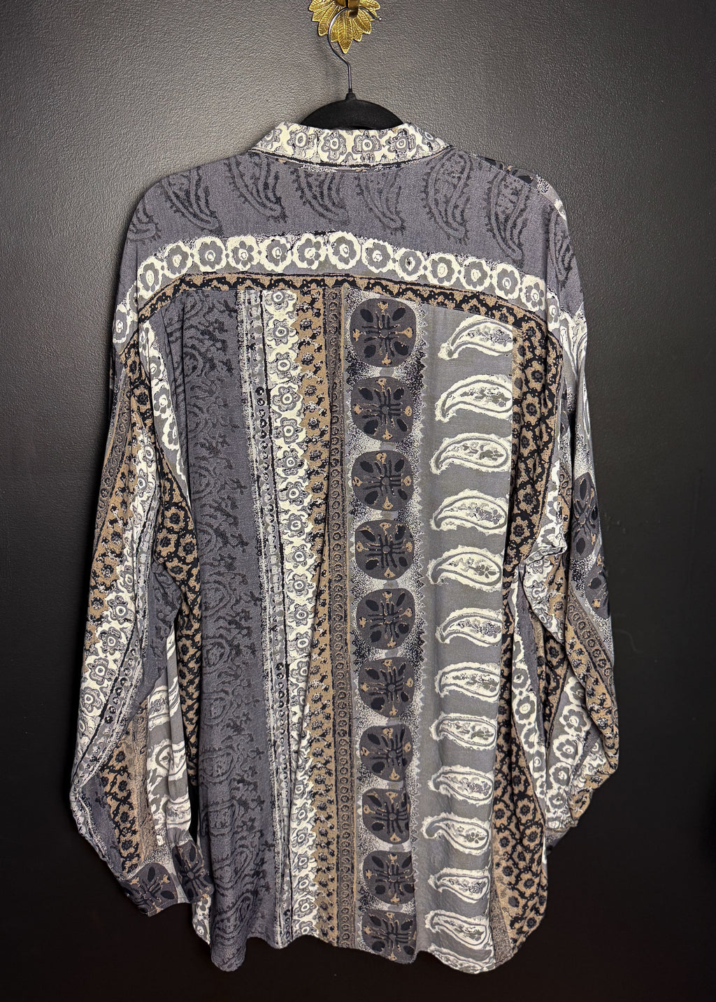 Camisa abotonada estampada estilo chic francés
