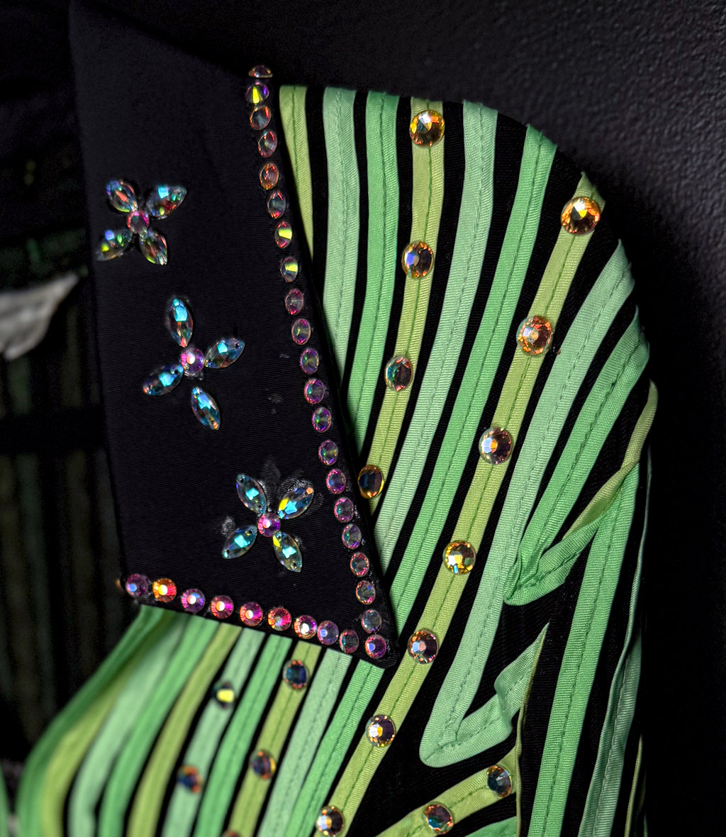 Ren's Lime Green Bedazzled Going Out Top