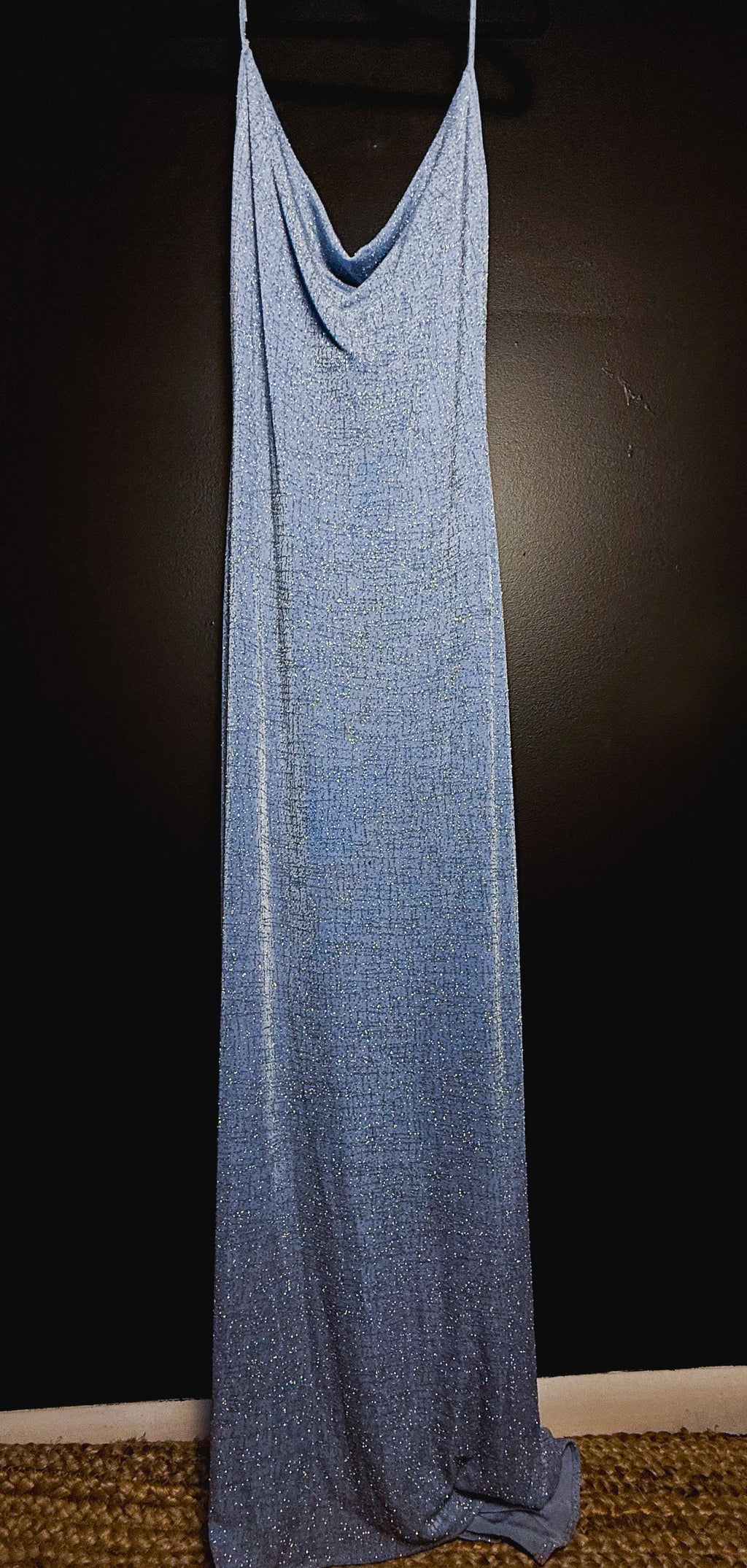 Jam's Backless Shimmer Maxi Dress
