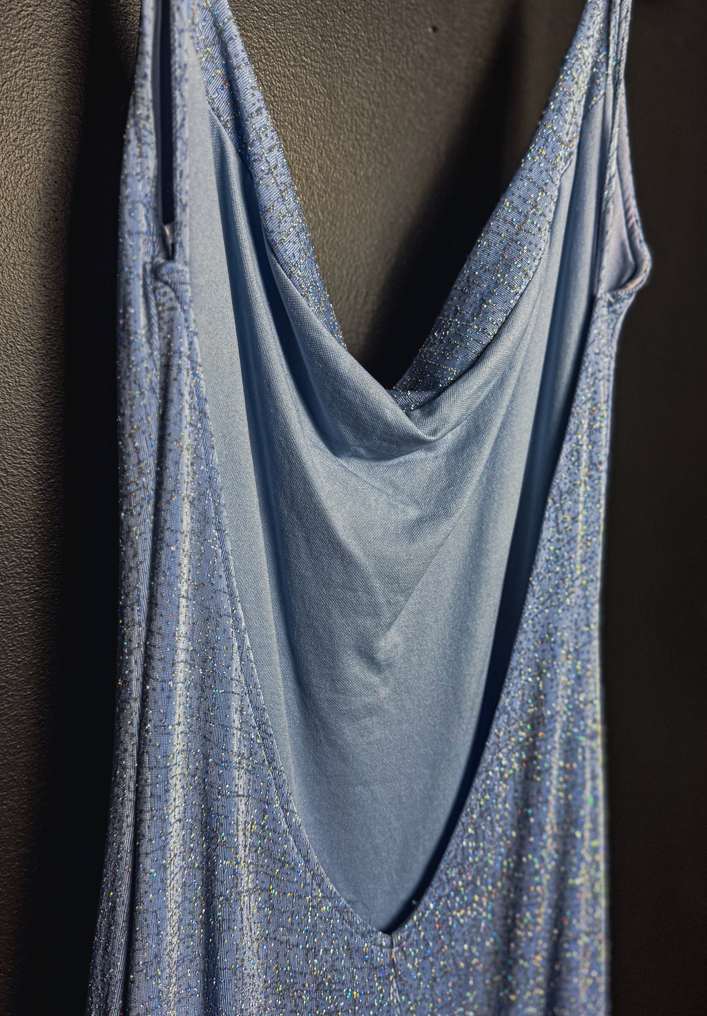 Jam's Backless Shimmer Maxi Dress