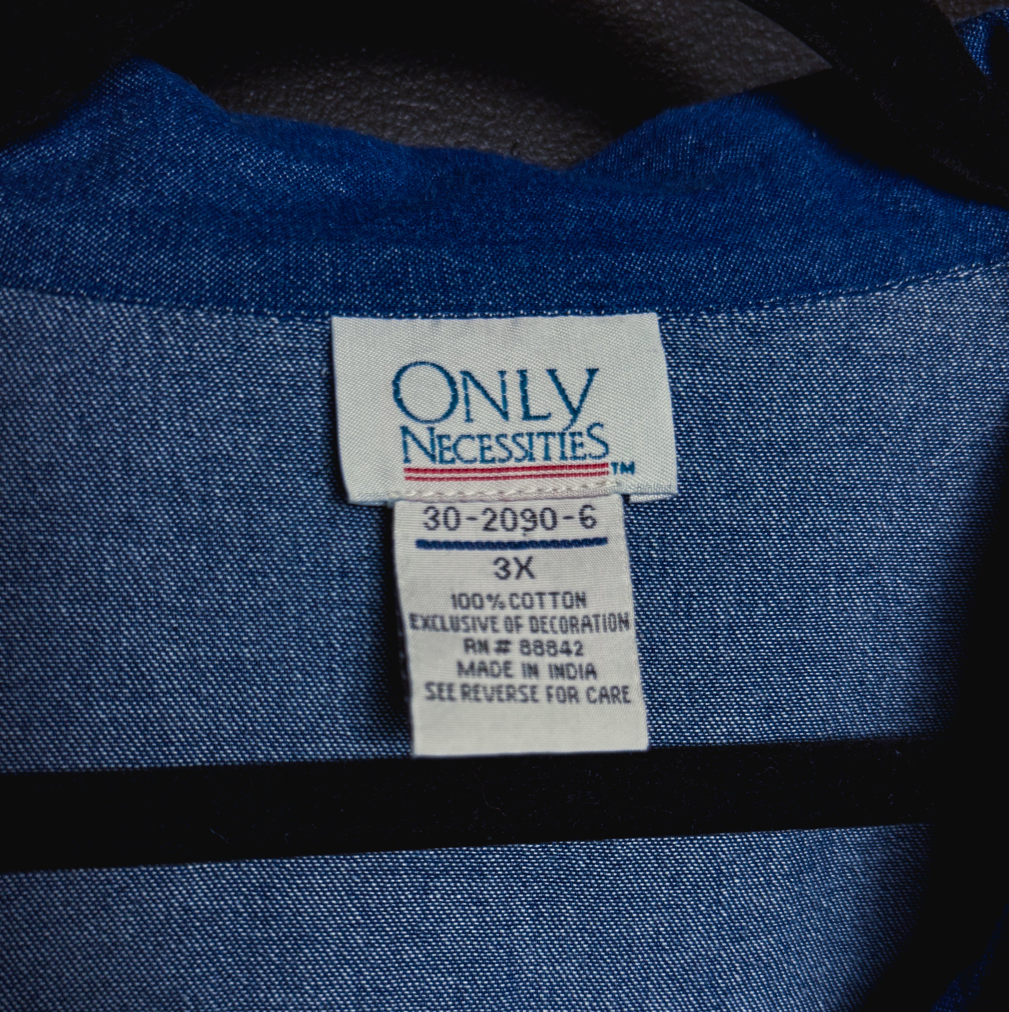 Only Necessities Blue Denim Striped Shirt