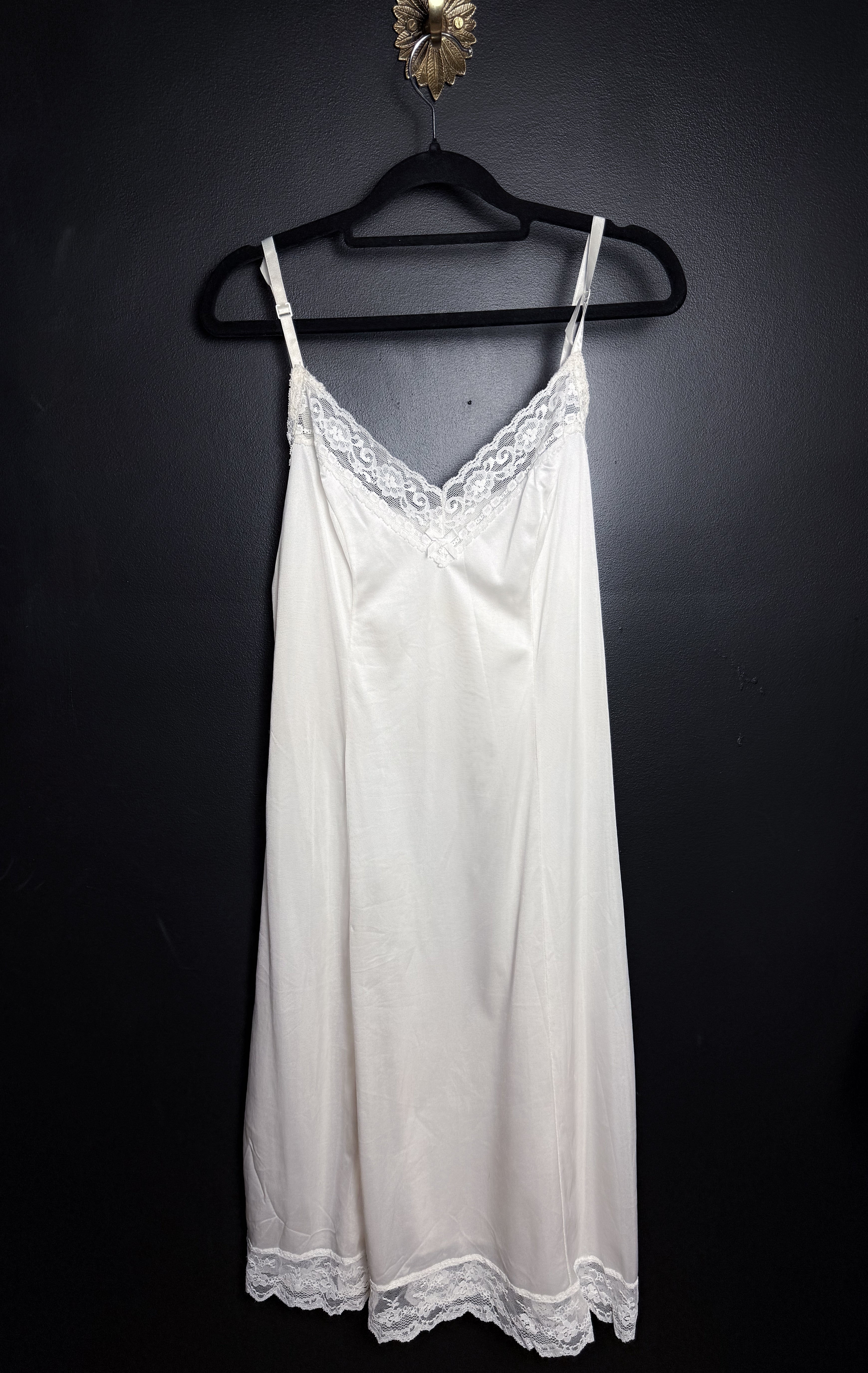 White Lace Slip Dress