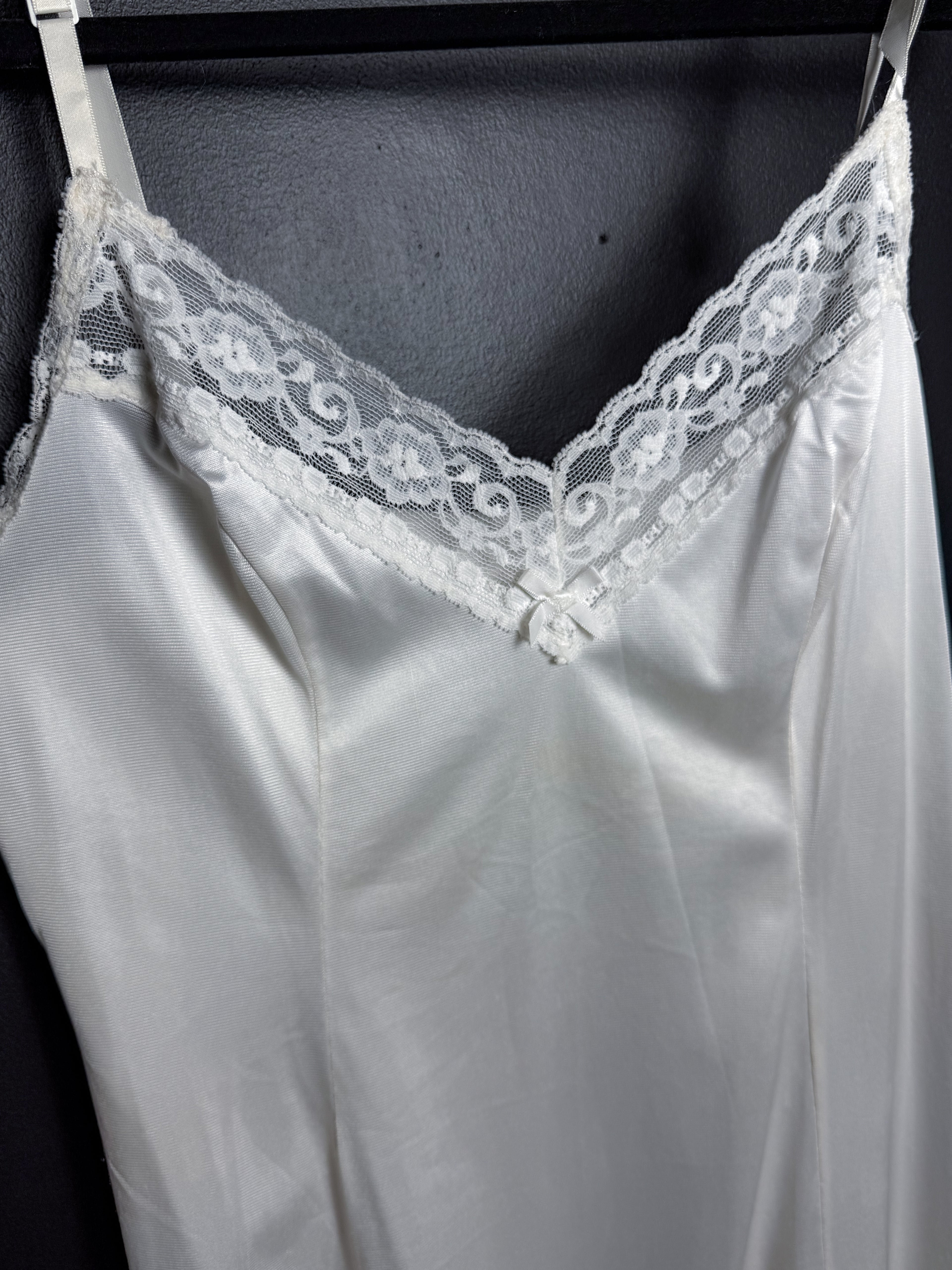 White Lace Slip Dress