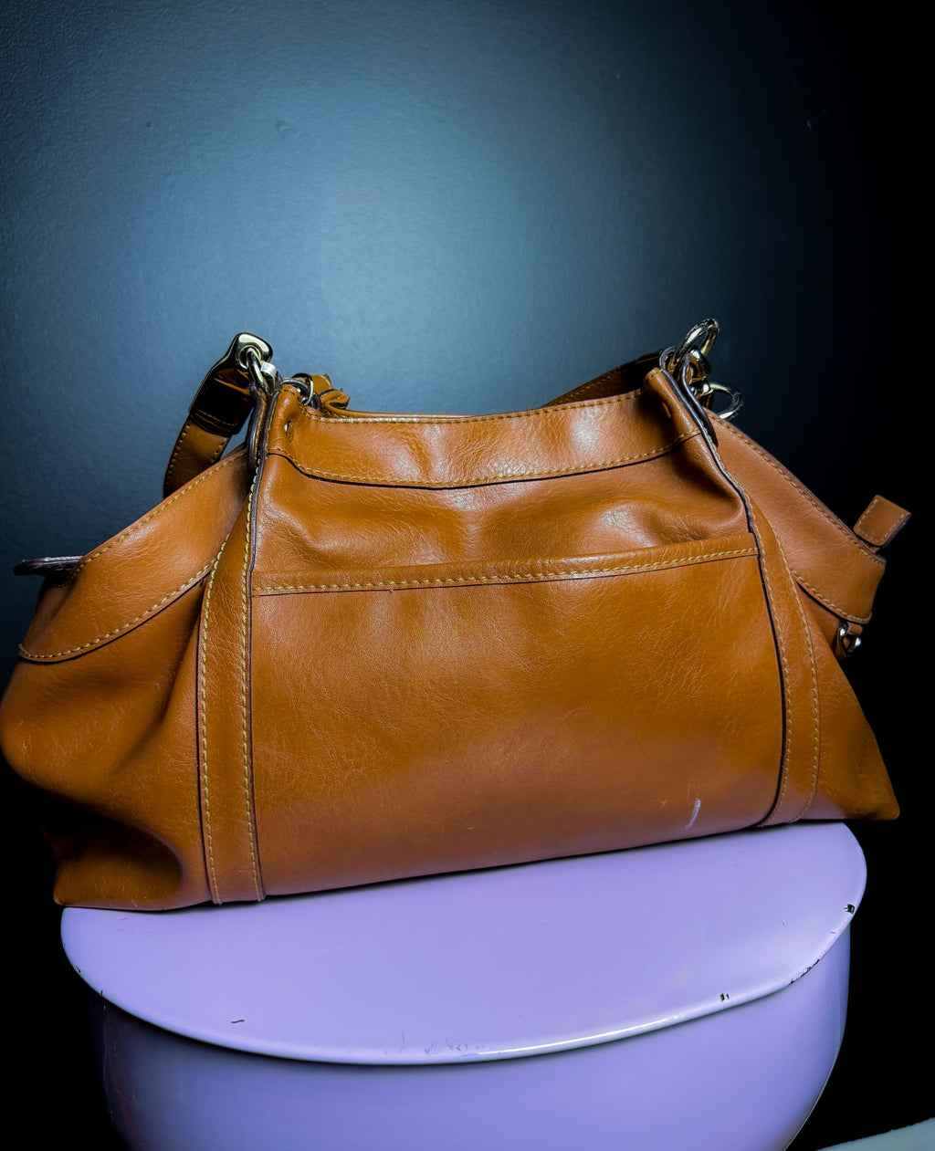 Liz Clairborne Saddle Leather Shoulder Bag