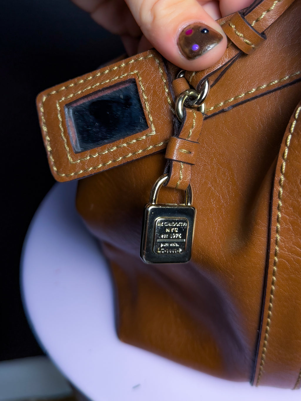 Liz Clairborne Saddle Leather Shoulder Bag