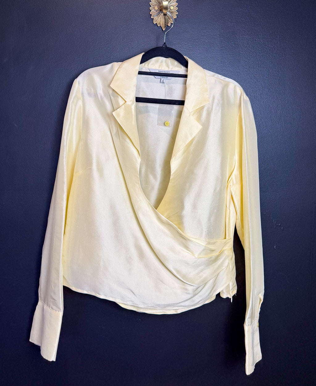 Silk Dupioni Wrap Blouse