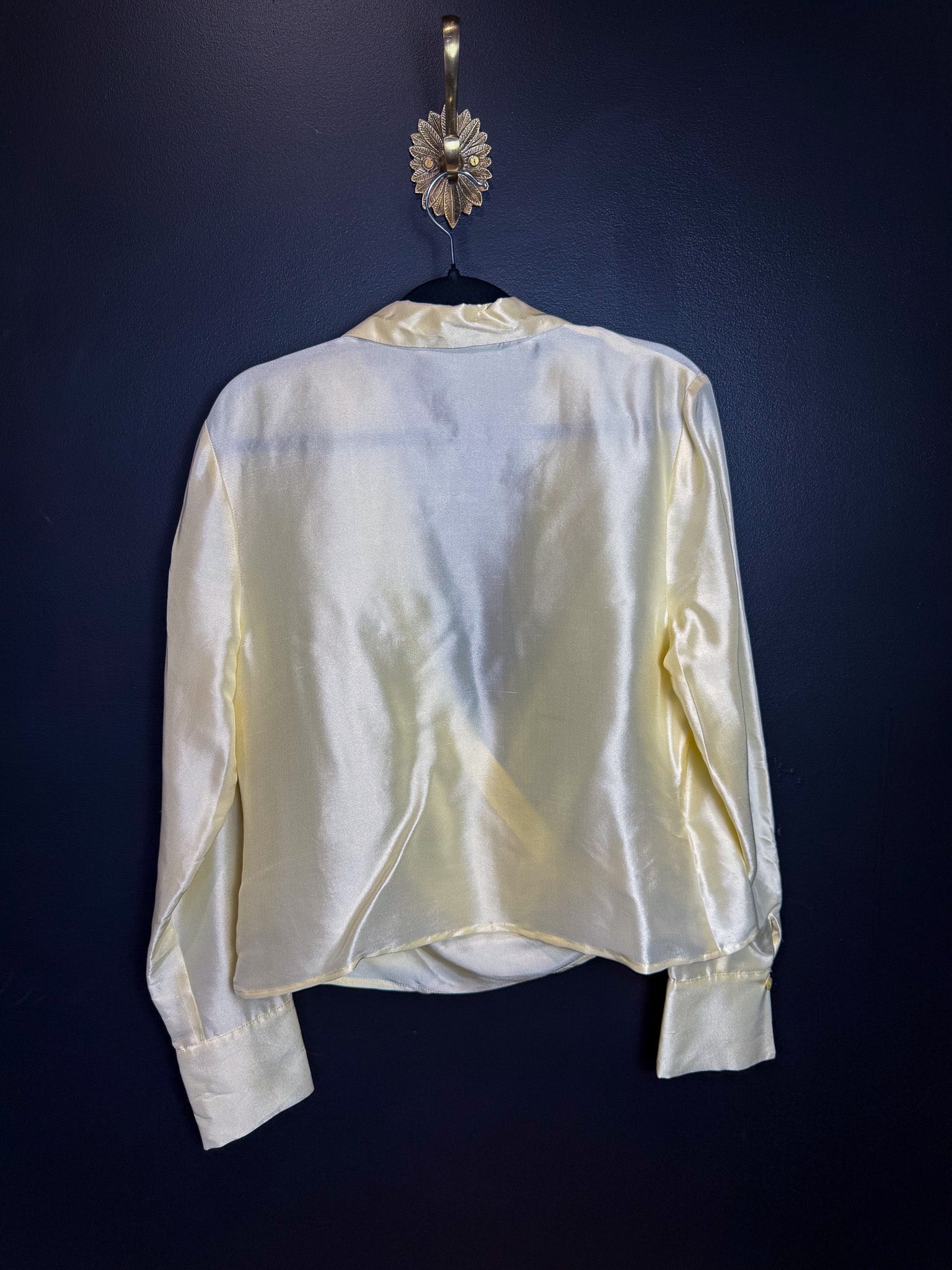 Silk Dupioni Wrap Blouse