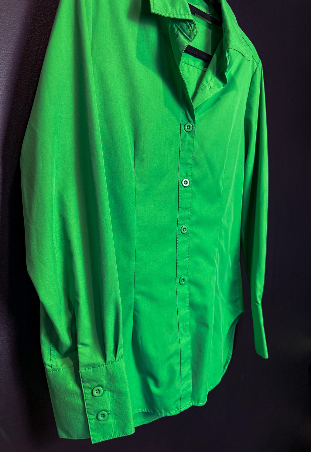 Kelly Green Button Up
