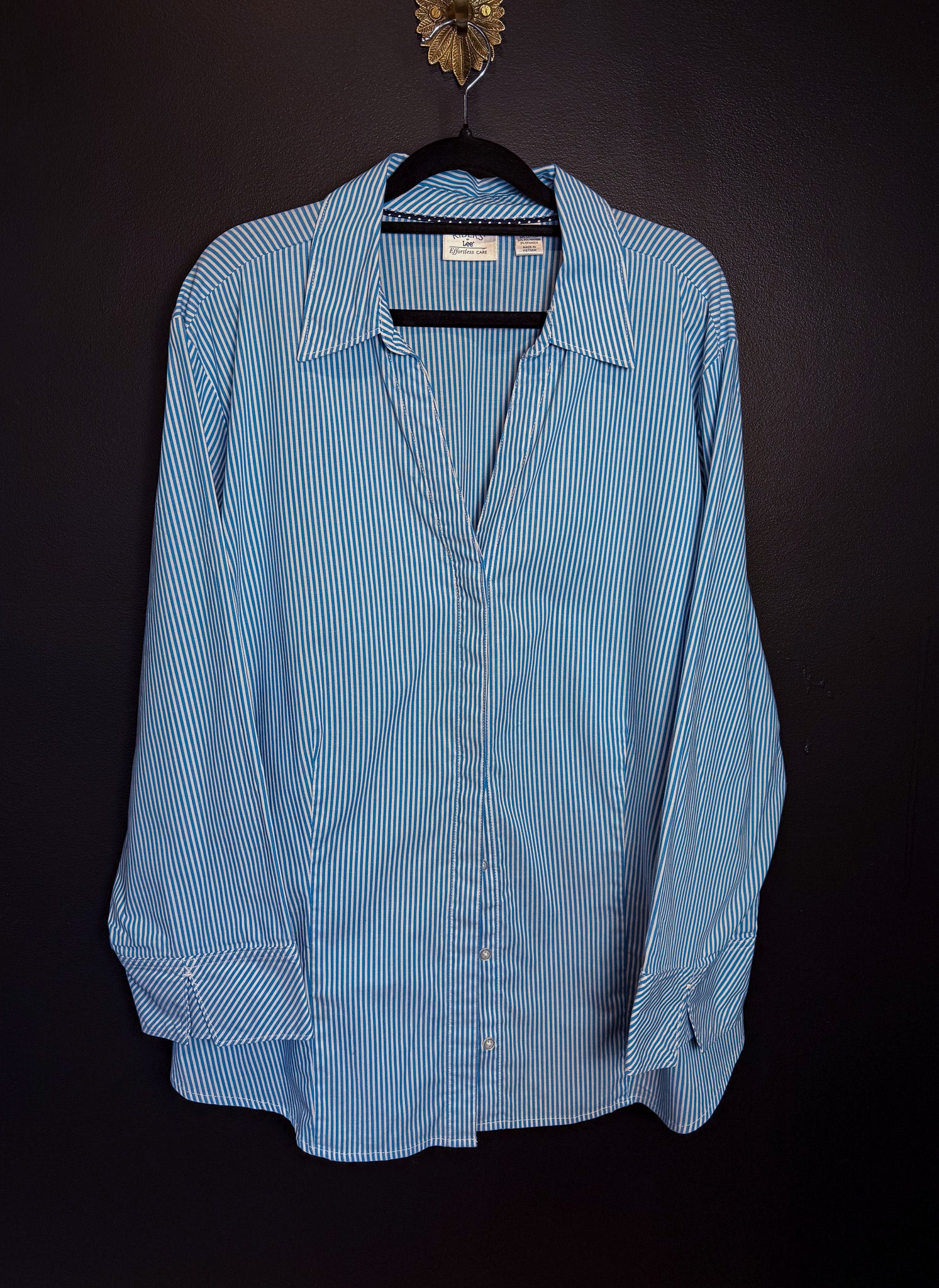 Riders By Lee Blue Striped Button Up