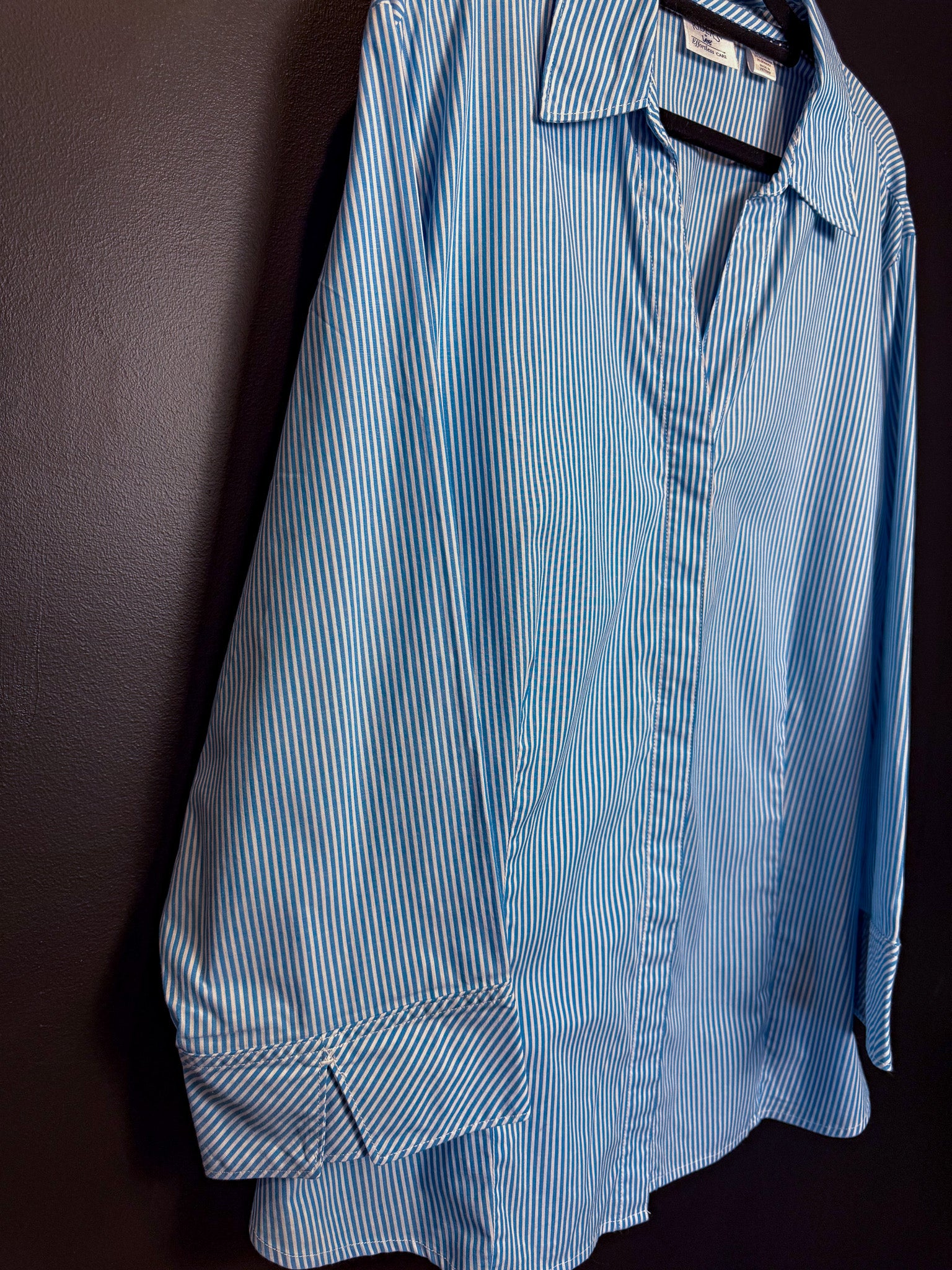 Riders By Lee Blue Striped Button Up