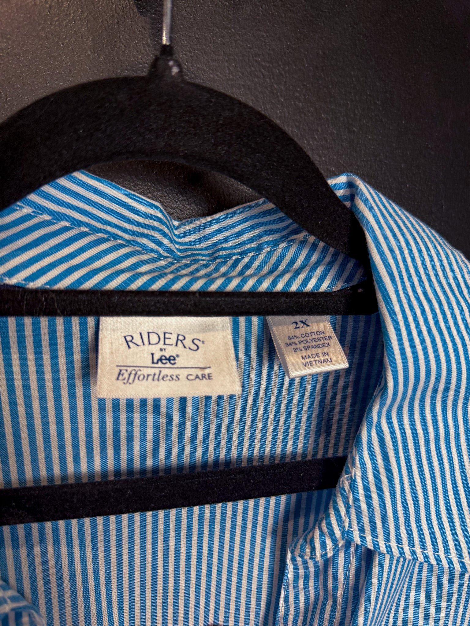 Riders By Lee Blue Striped Button Up