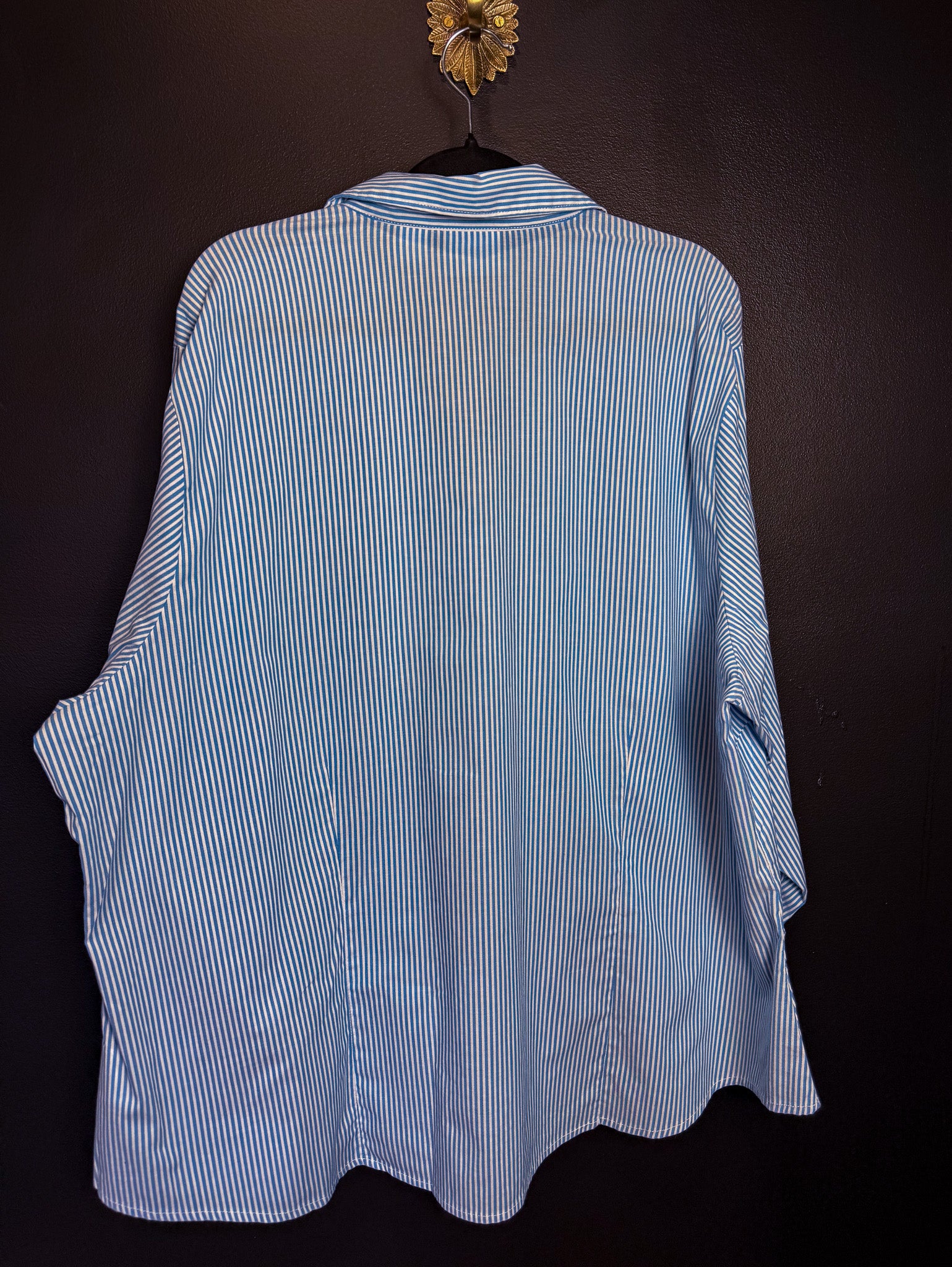 Riders By Lee Blue Striped Button Up
