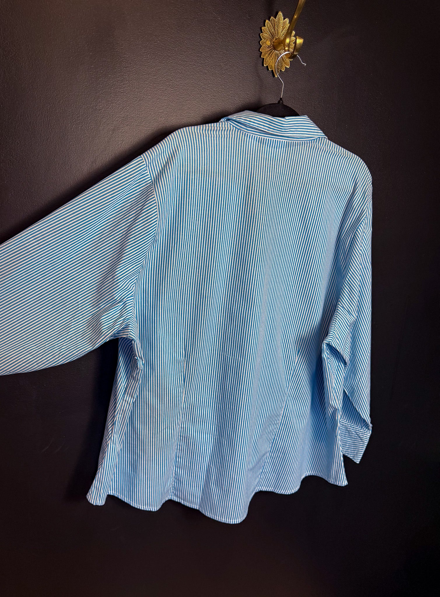 Riders By Lee Blue Striped Button Up