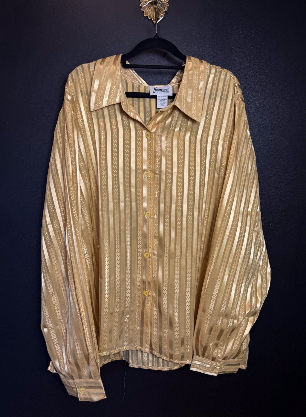 Vintage Gold SemiSheer Button Down