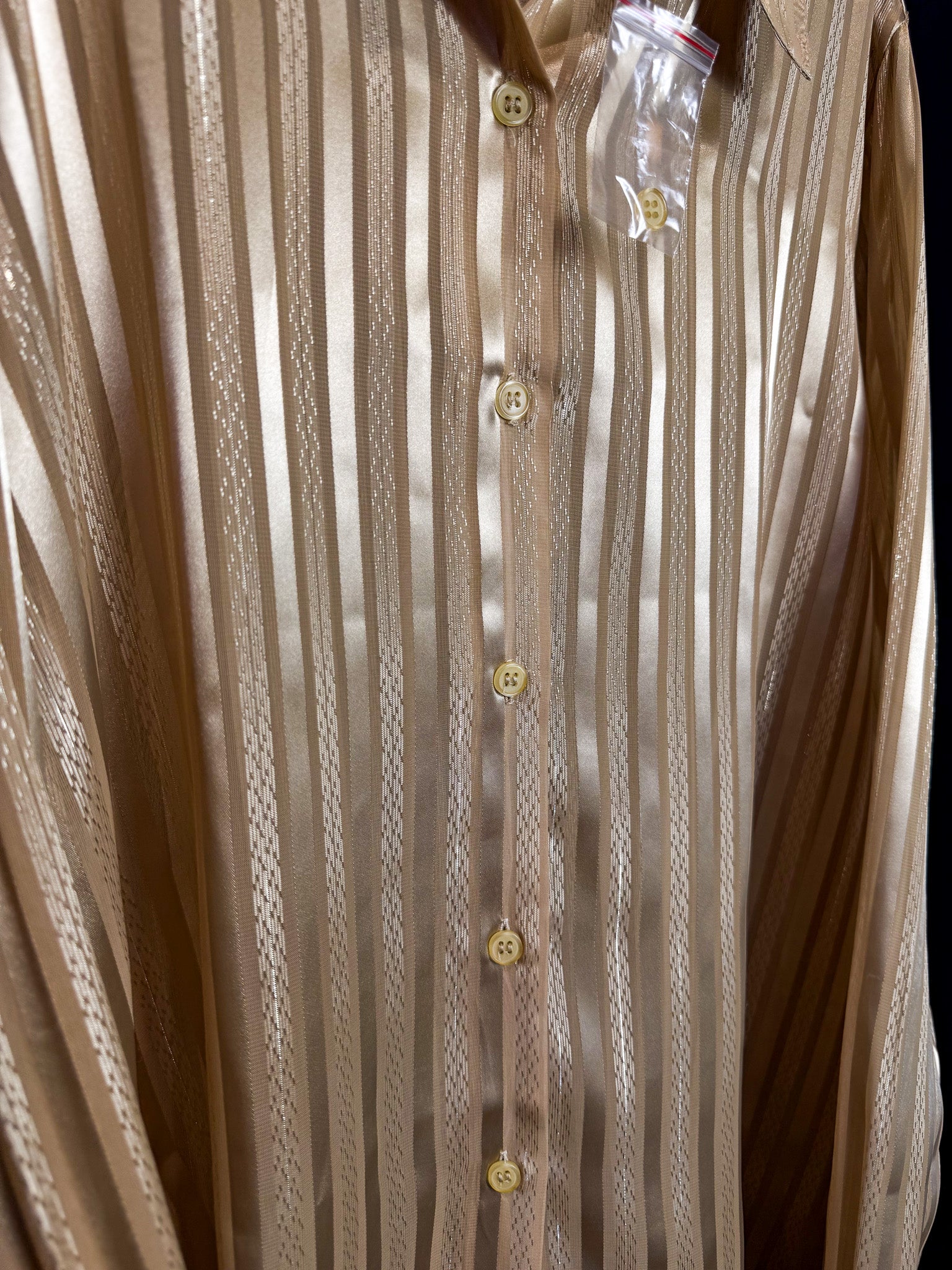 Vintage Gold SemiSheer Button Down