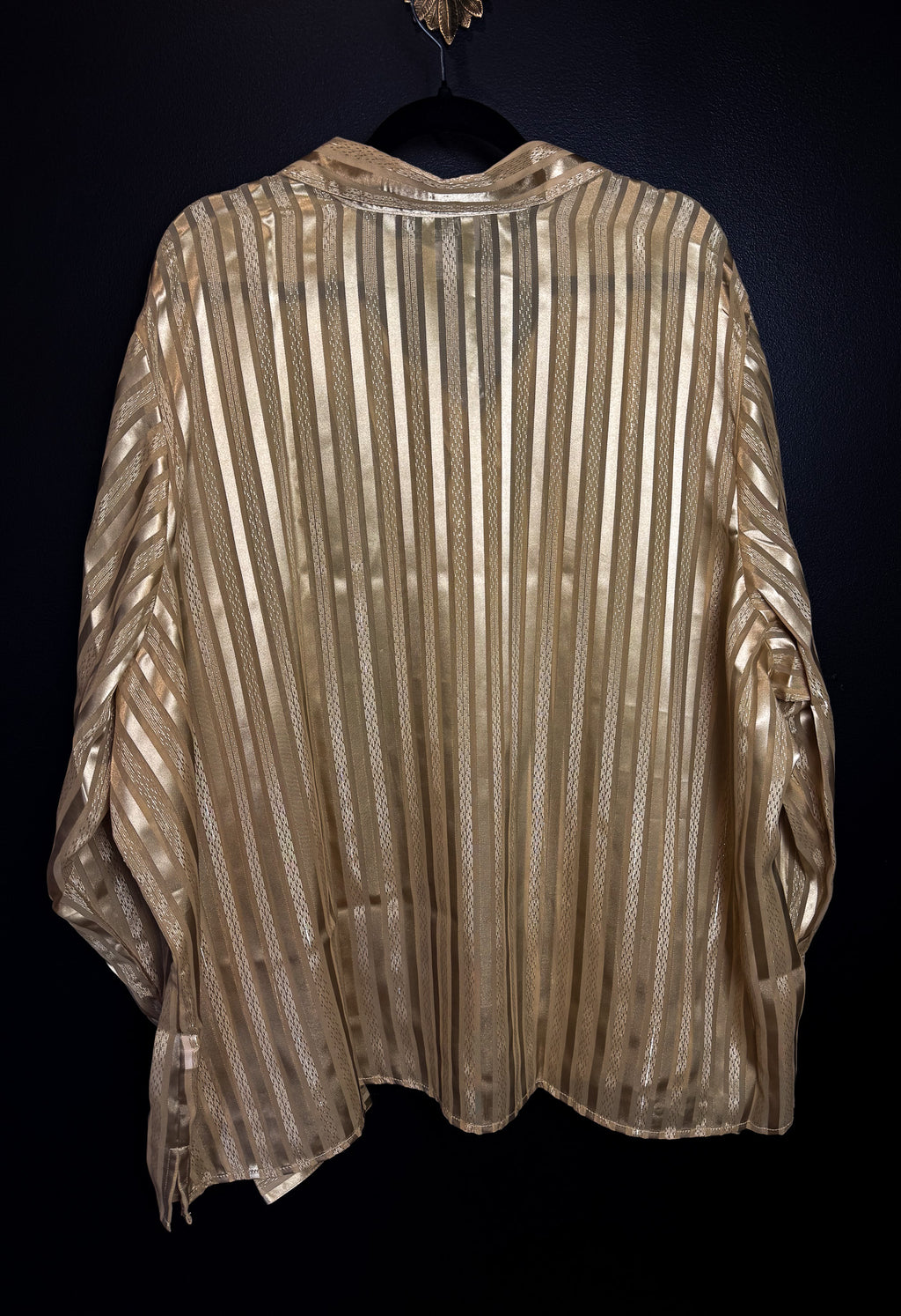 Vintage Gold SemiSheer Button Down