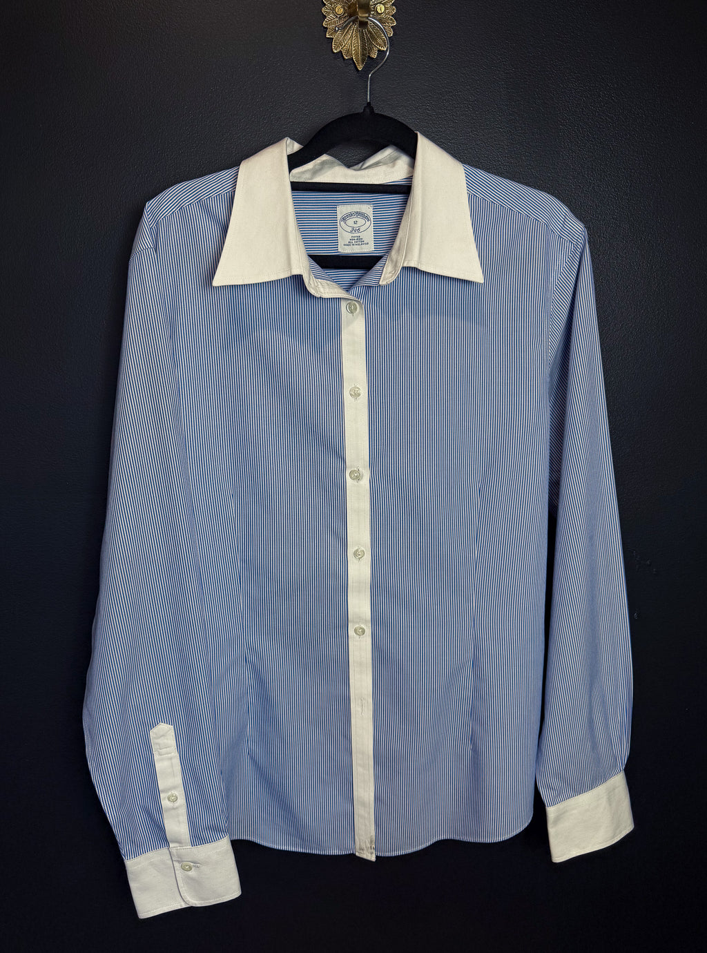 Brooks Brothers Striped Blue Fitted Button Down