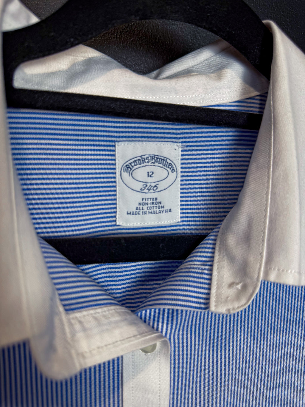Brooks Brothers Striped Blue Fitted Button Down