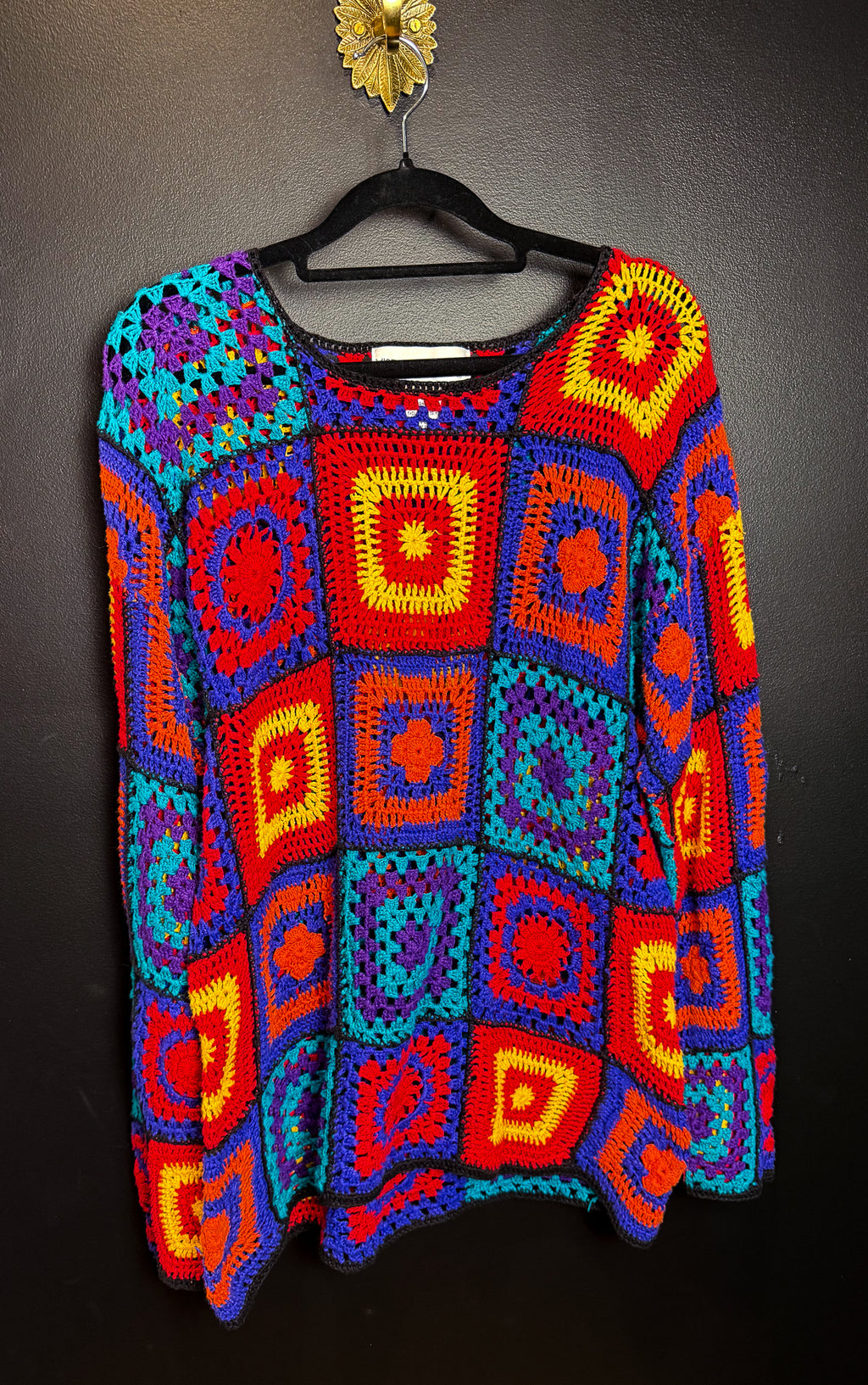 Vintage Granny Doily Hippie Sweater