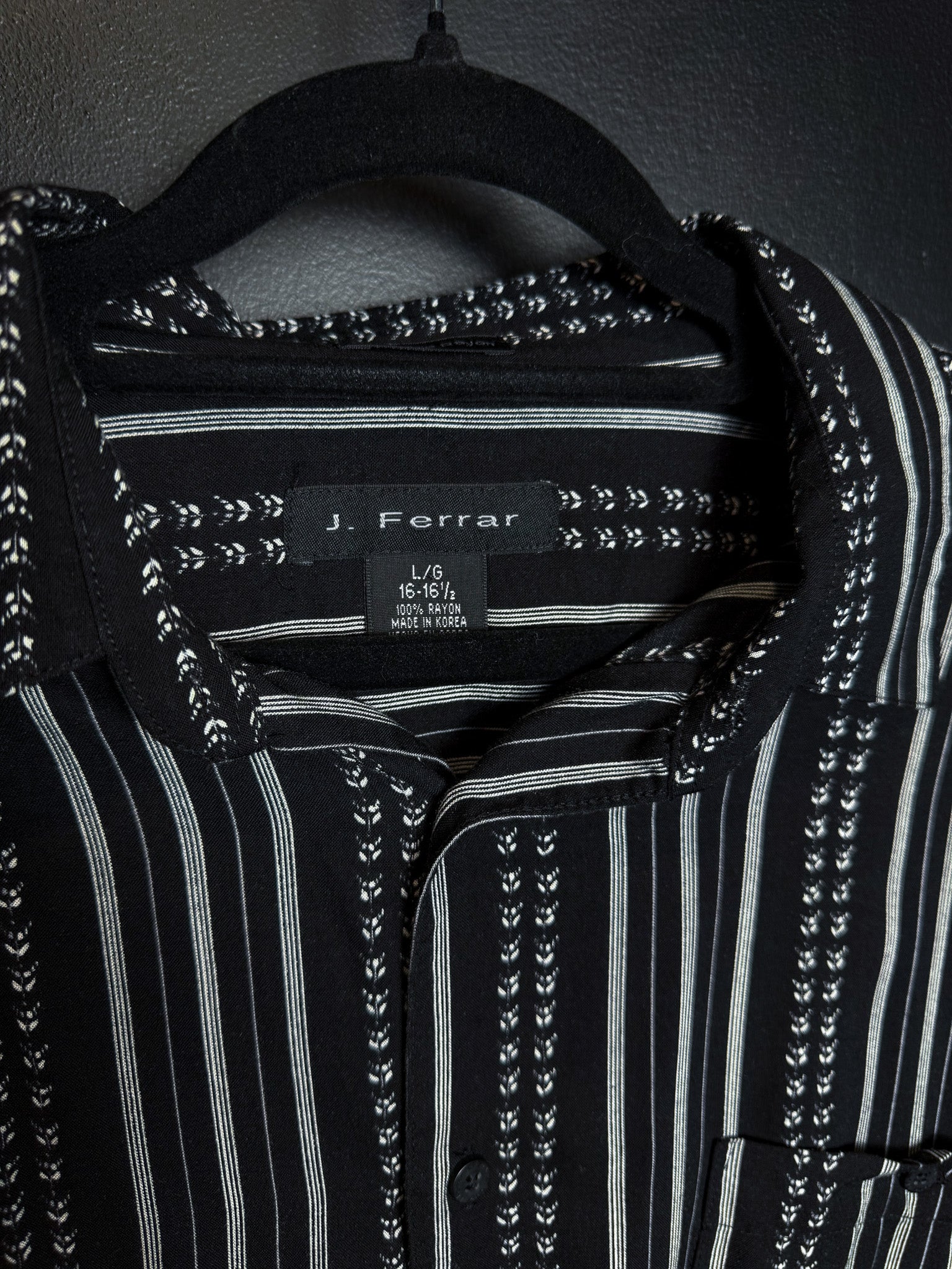 Vince's Black Striped Button Down