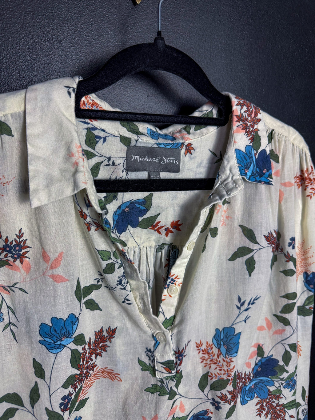 Linen Floral Short Sleeve T