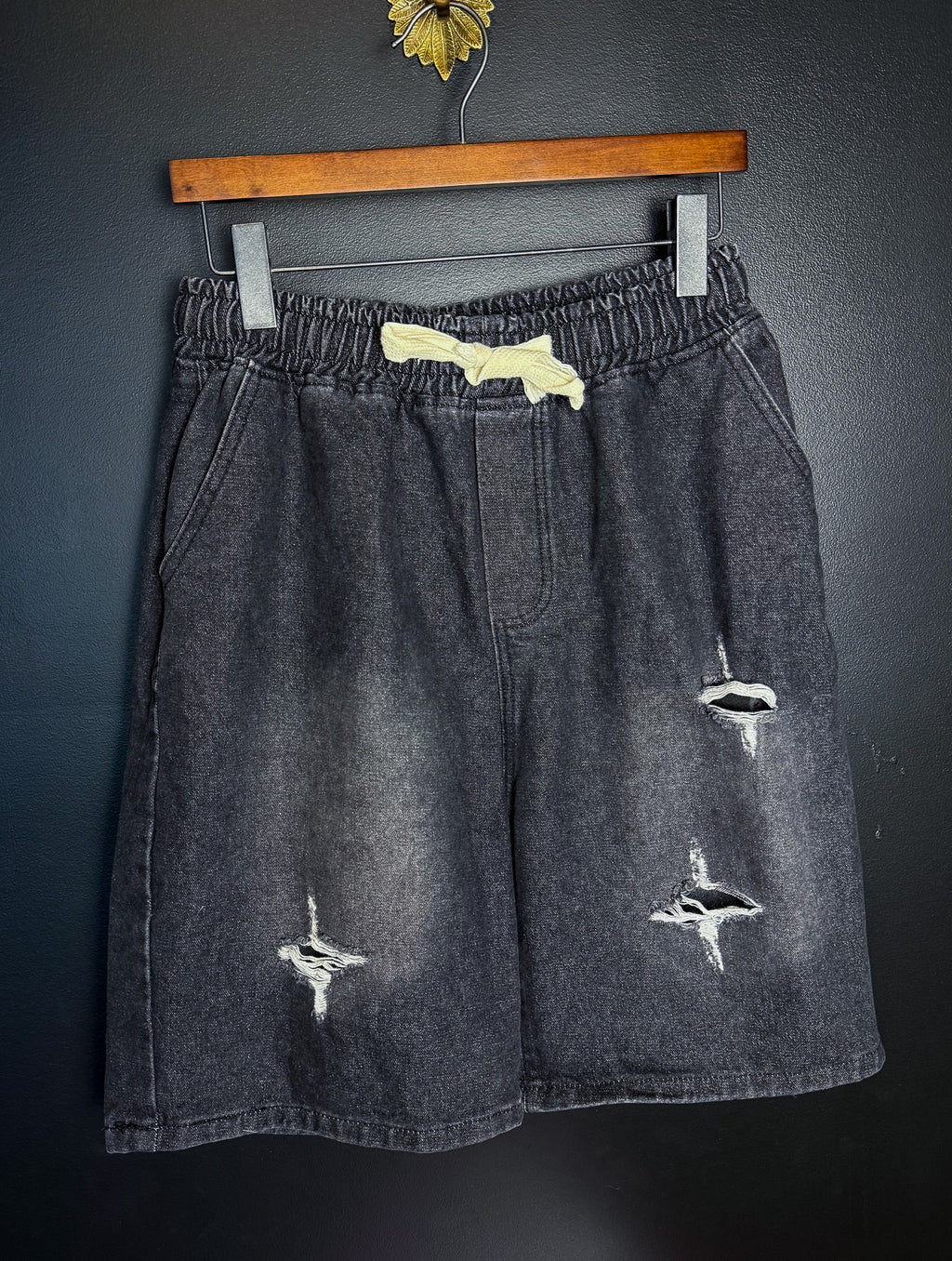 Distressed Denim Jorts