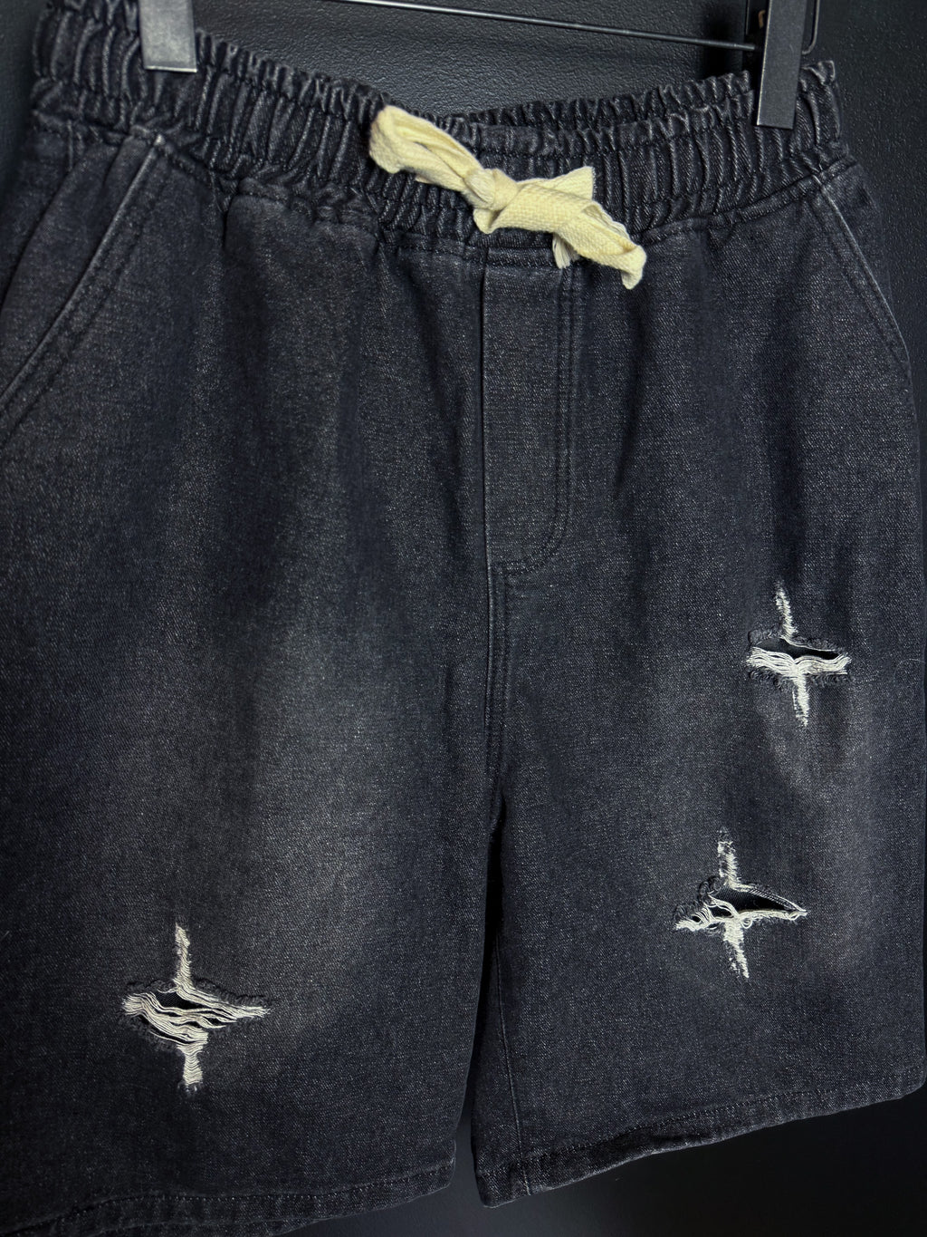 Distressed Denim Jorts