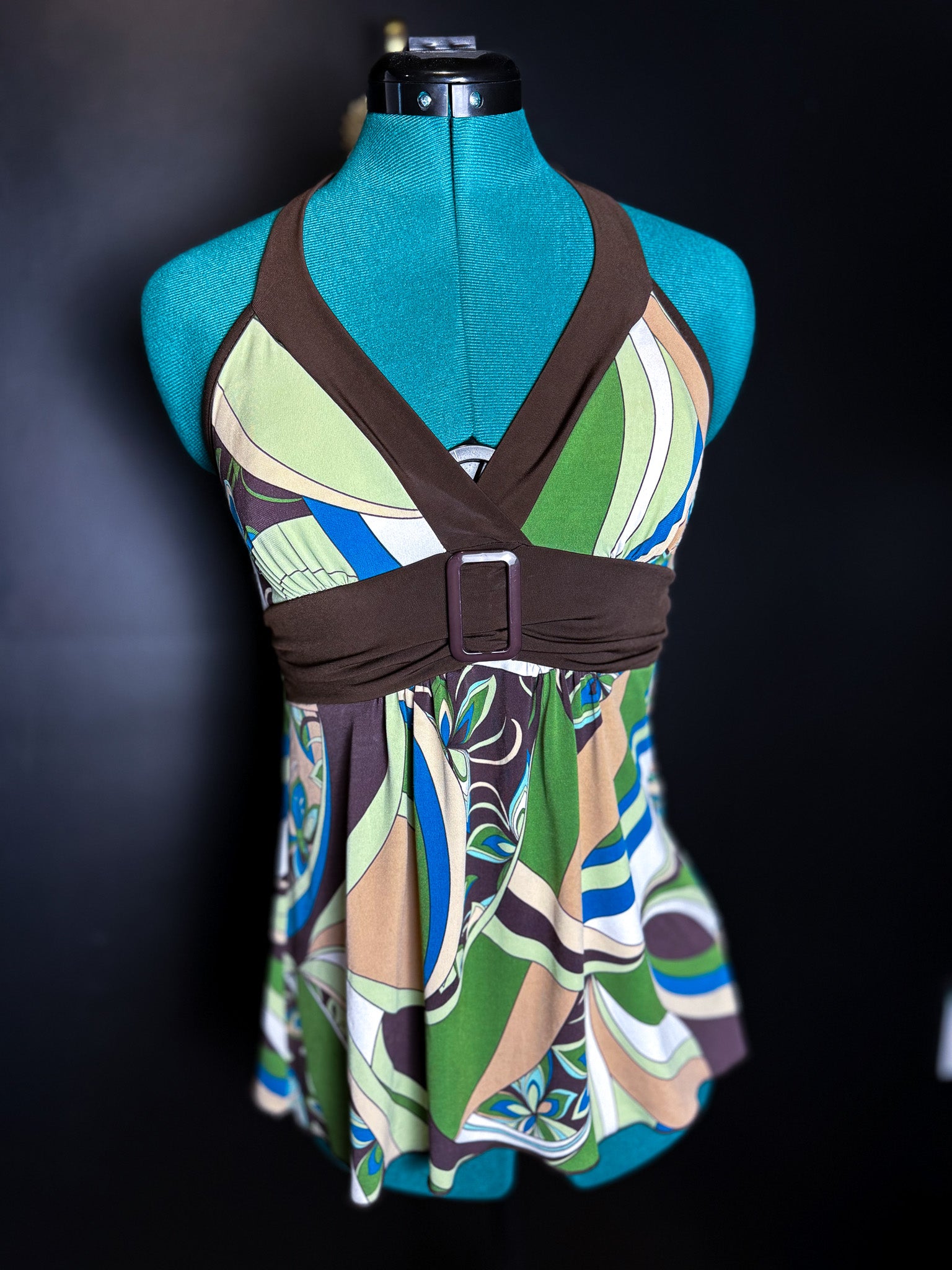 Y2K Funky Printed Halter