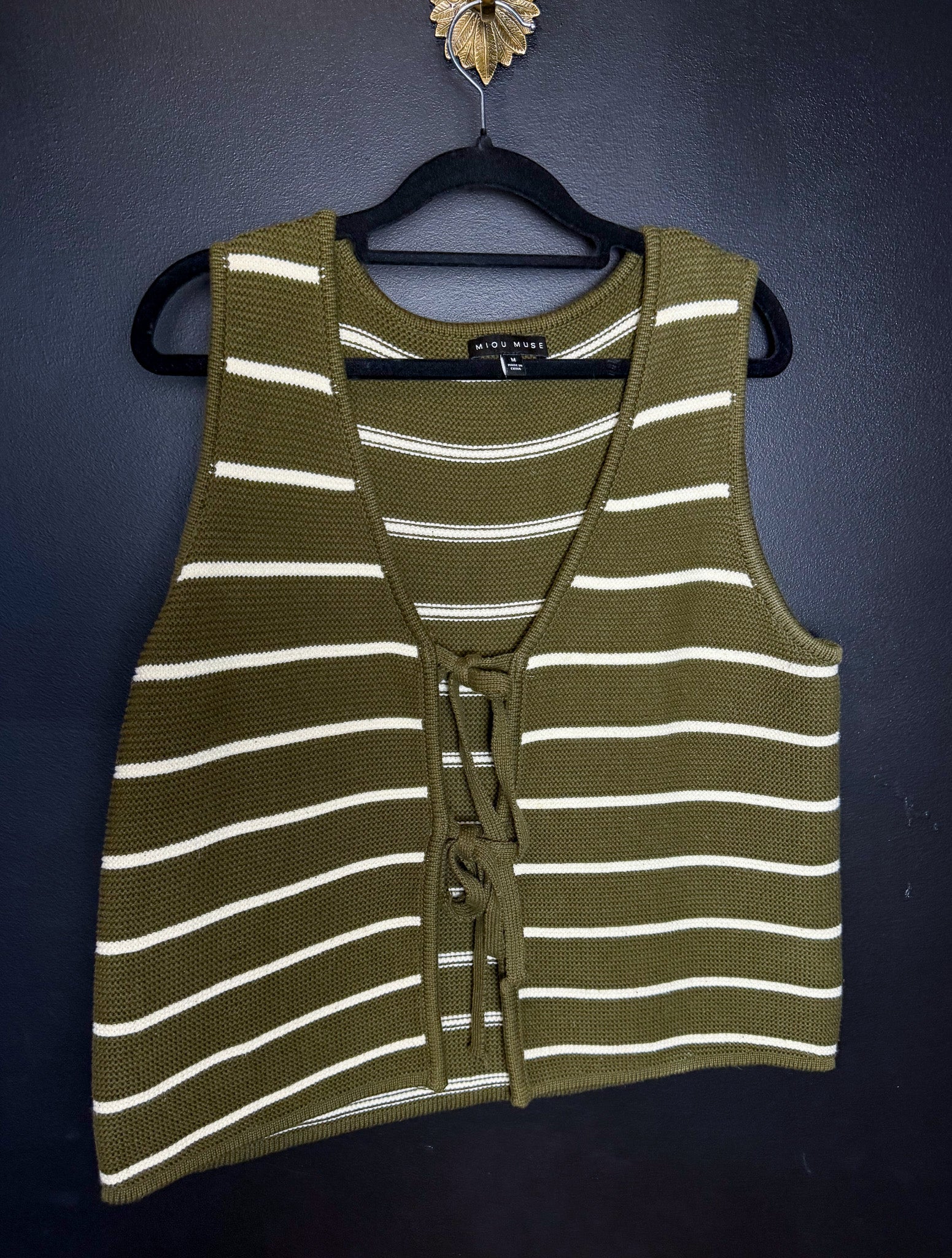 Miou Muse Tie Front Tank